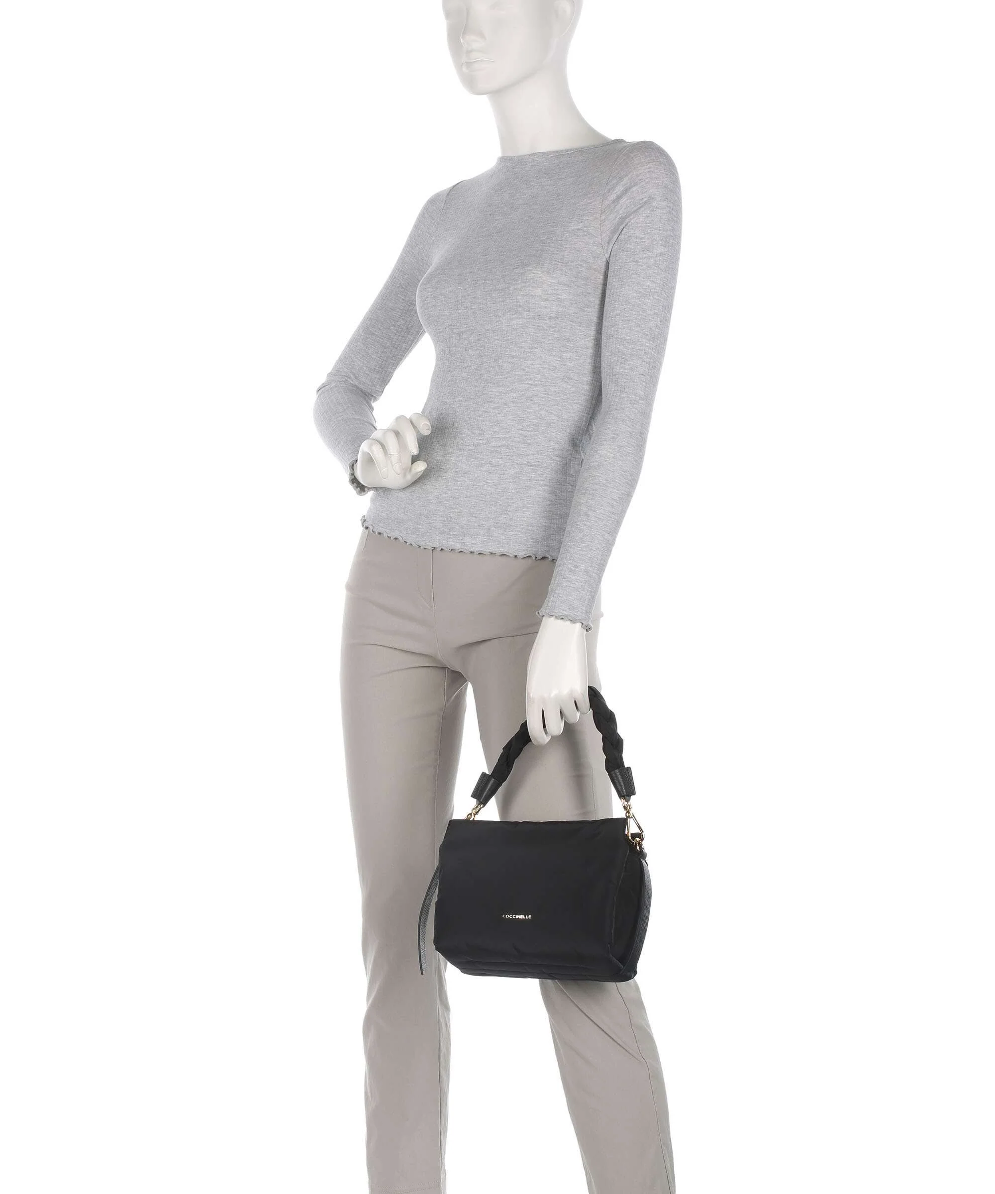 Coccinelle Boheme Puffy Nylon Handtas noir - Image 3