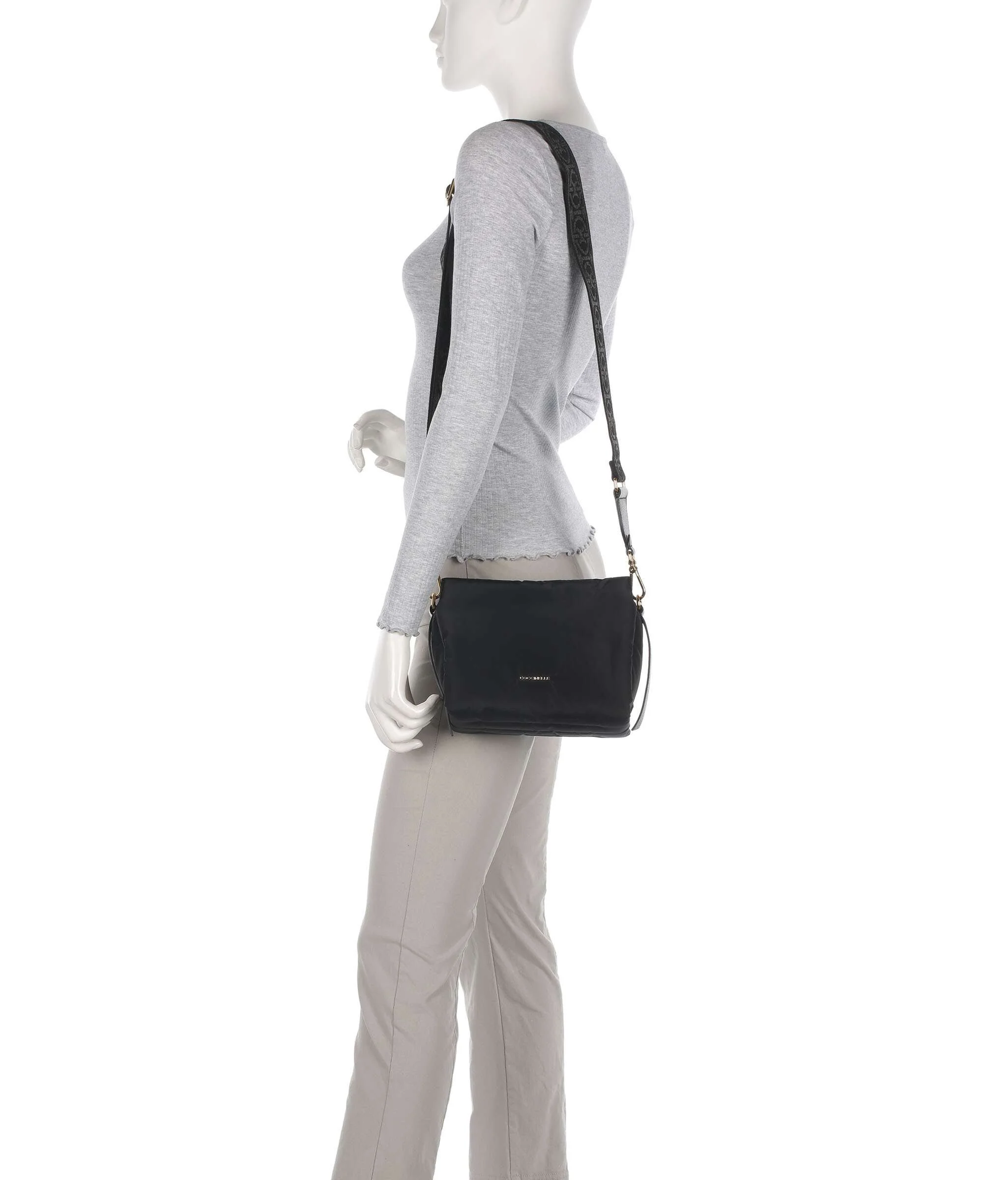 Coccinelle Boheme Puffy Nylon Handtas noir - Image 4