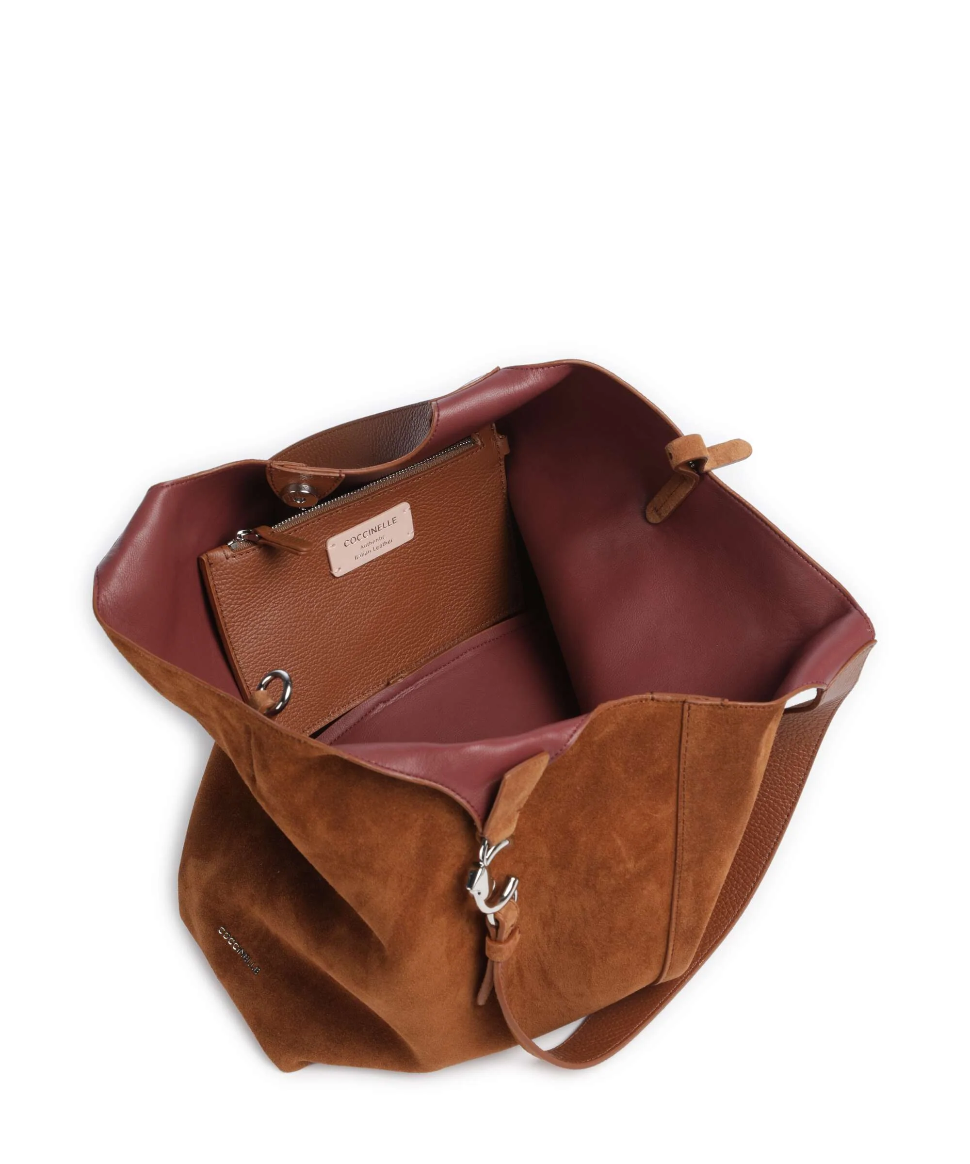 Coccinelle C-Easy Suede Hobo tas cognac - Image 7