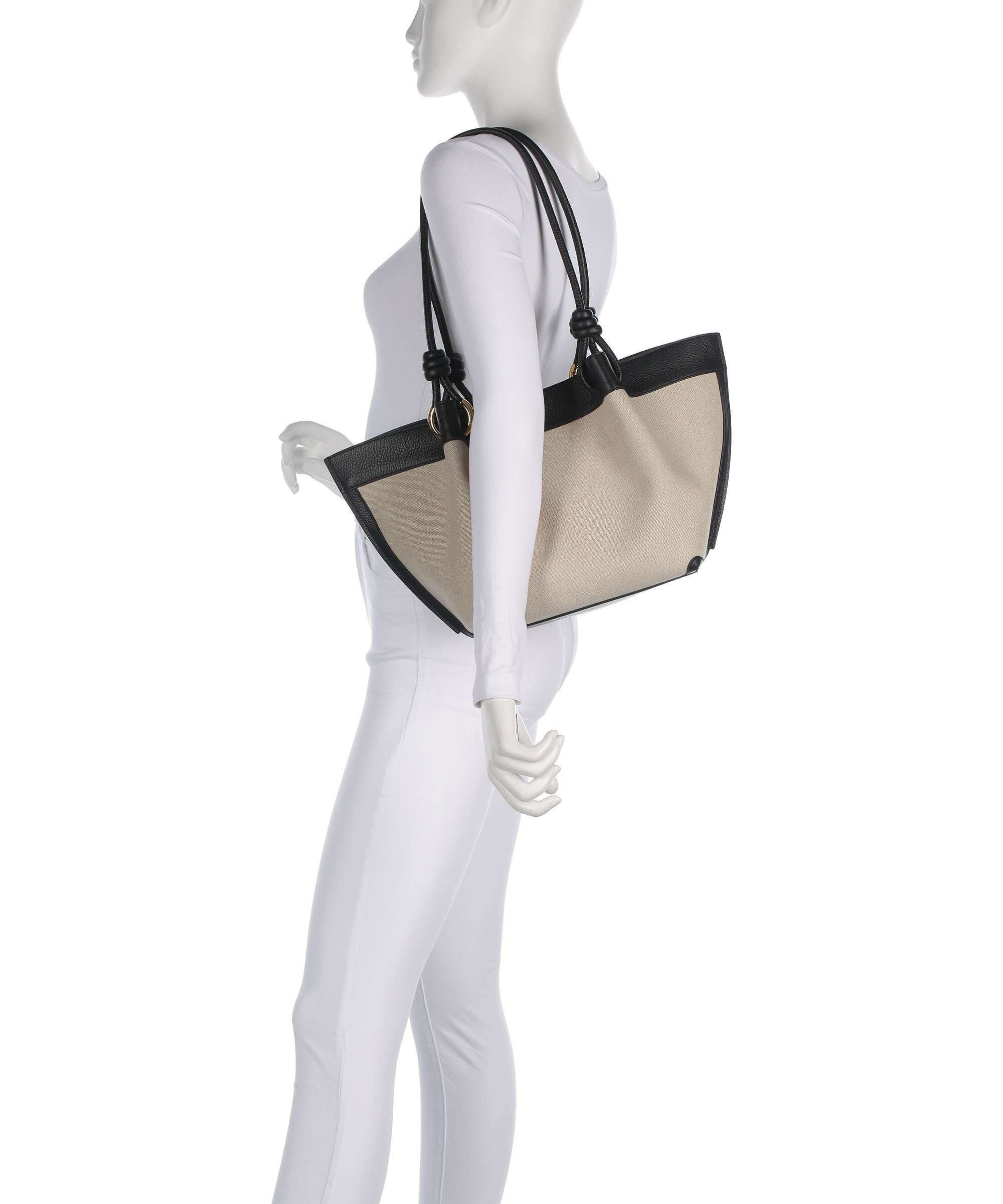 Coccinelle Finn Canvas Hobo tas natural/noir - Image 3