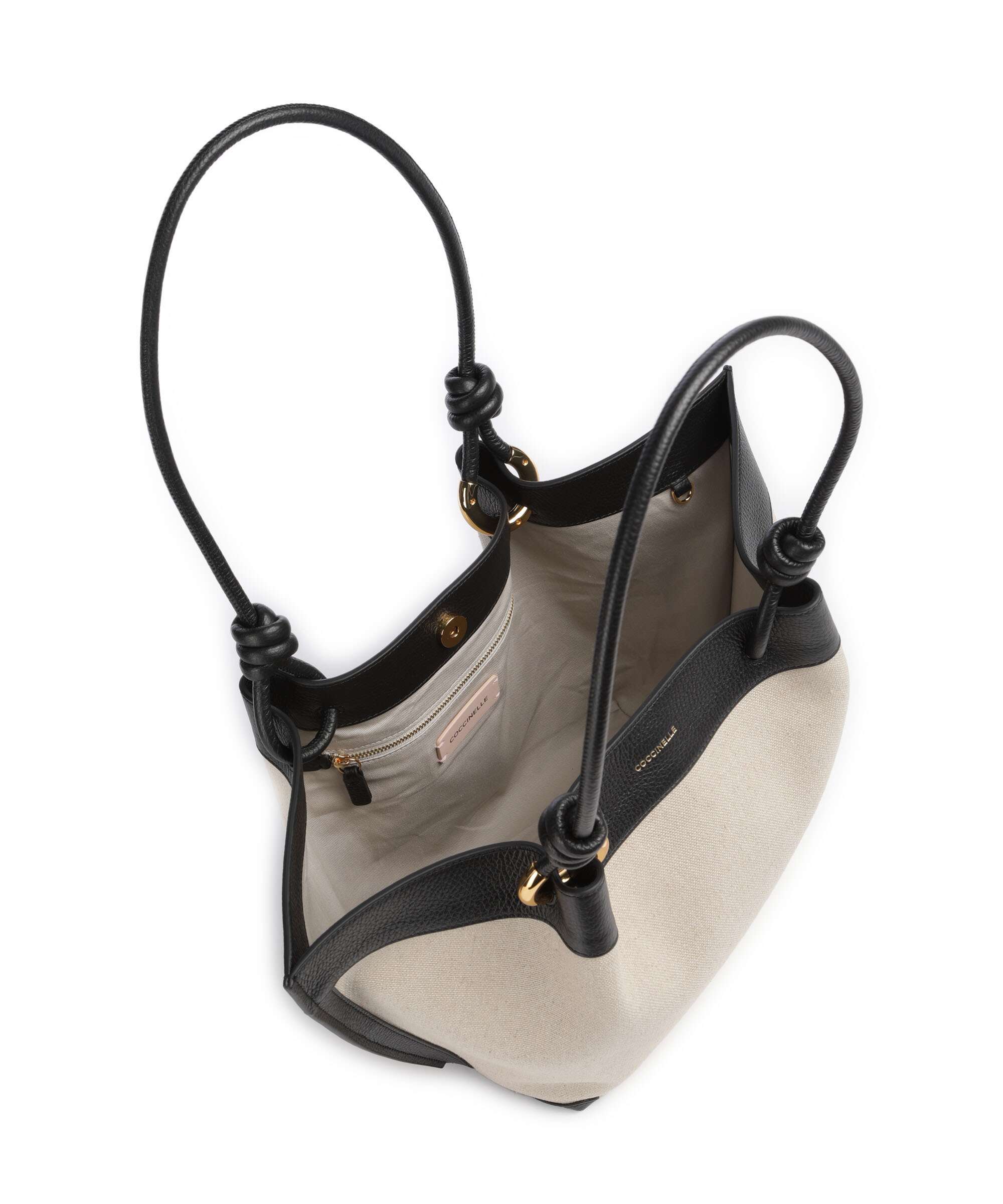 Coccinelle Finn Canvas Hobo tas natural/noir - Image 6