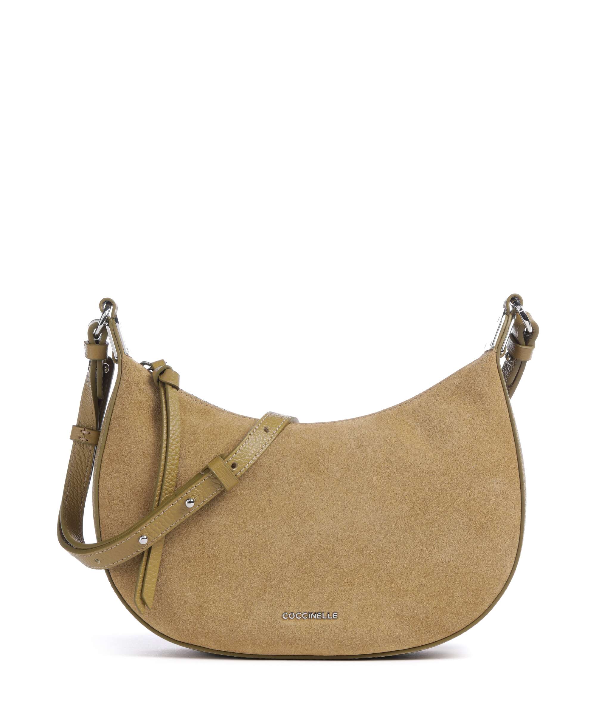 Coccinelle Fujiko Suede Crossbody tas seagrass