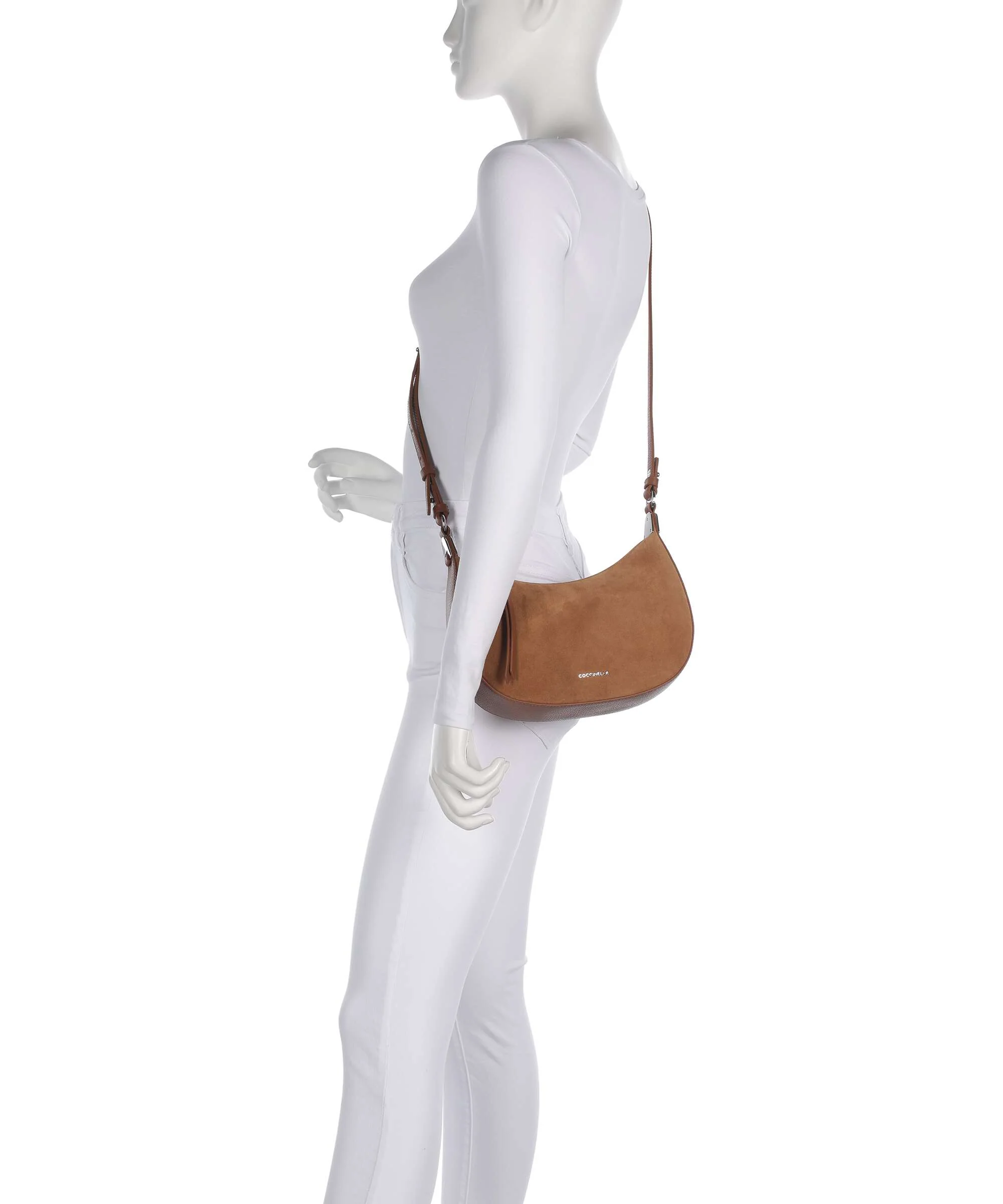 Coccinelle Fujiko Suede Crossbody tas cognac - Image 3