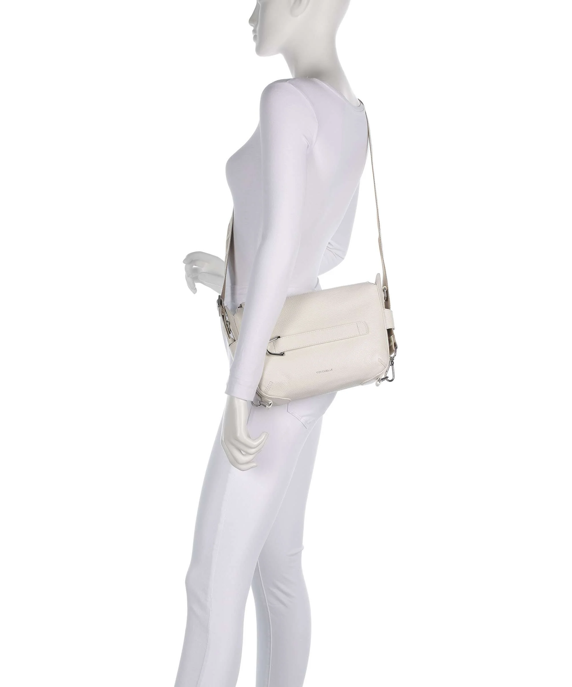 Coccinelle Gretel Ribbon Crossbody tas pearl - Image 3