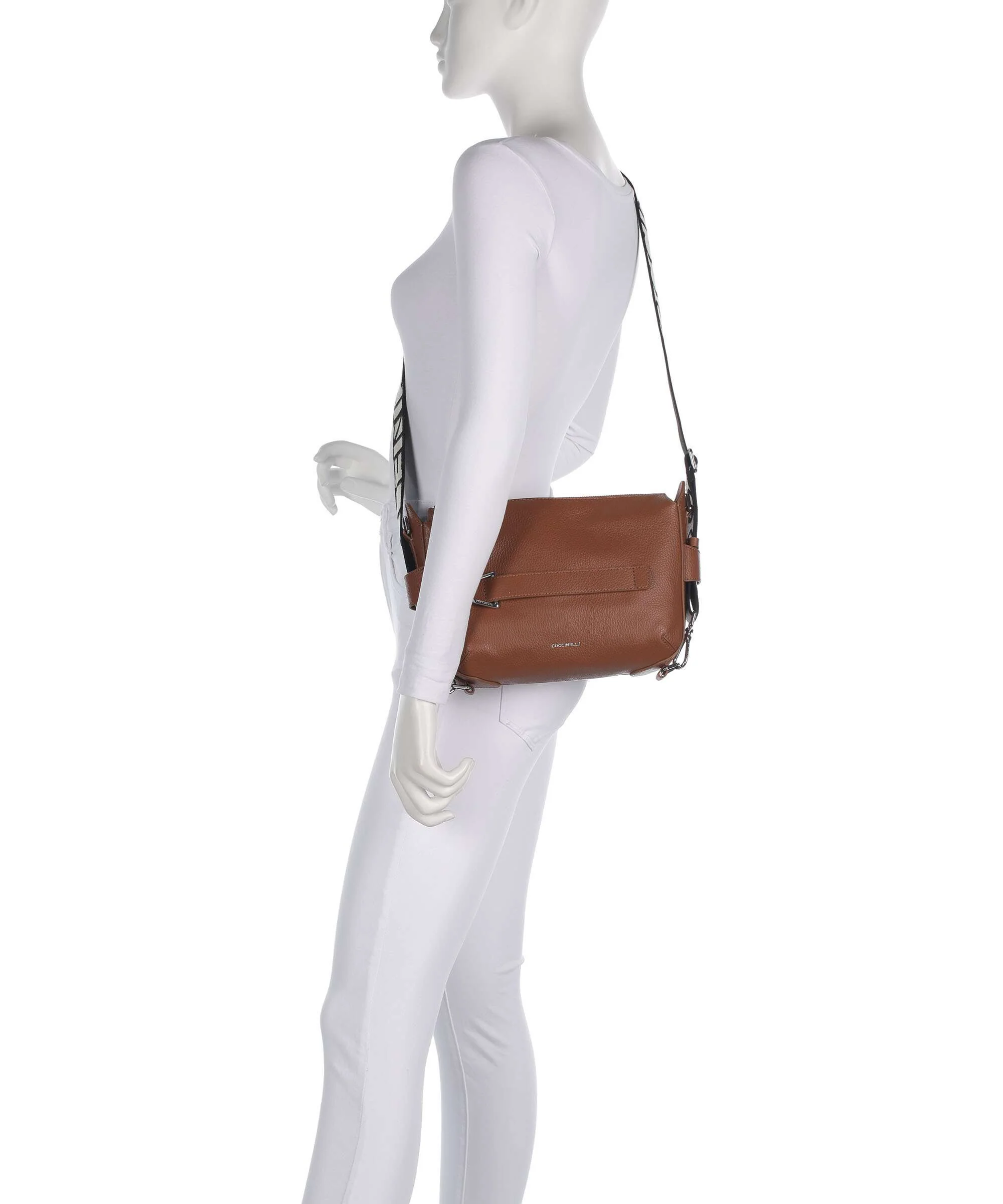 Coccinelle Gretel Ribbon Crossbody tas cognac - Image 3