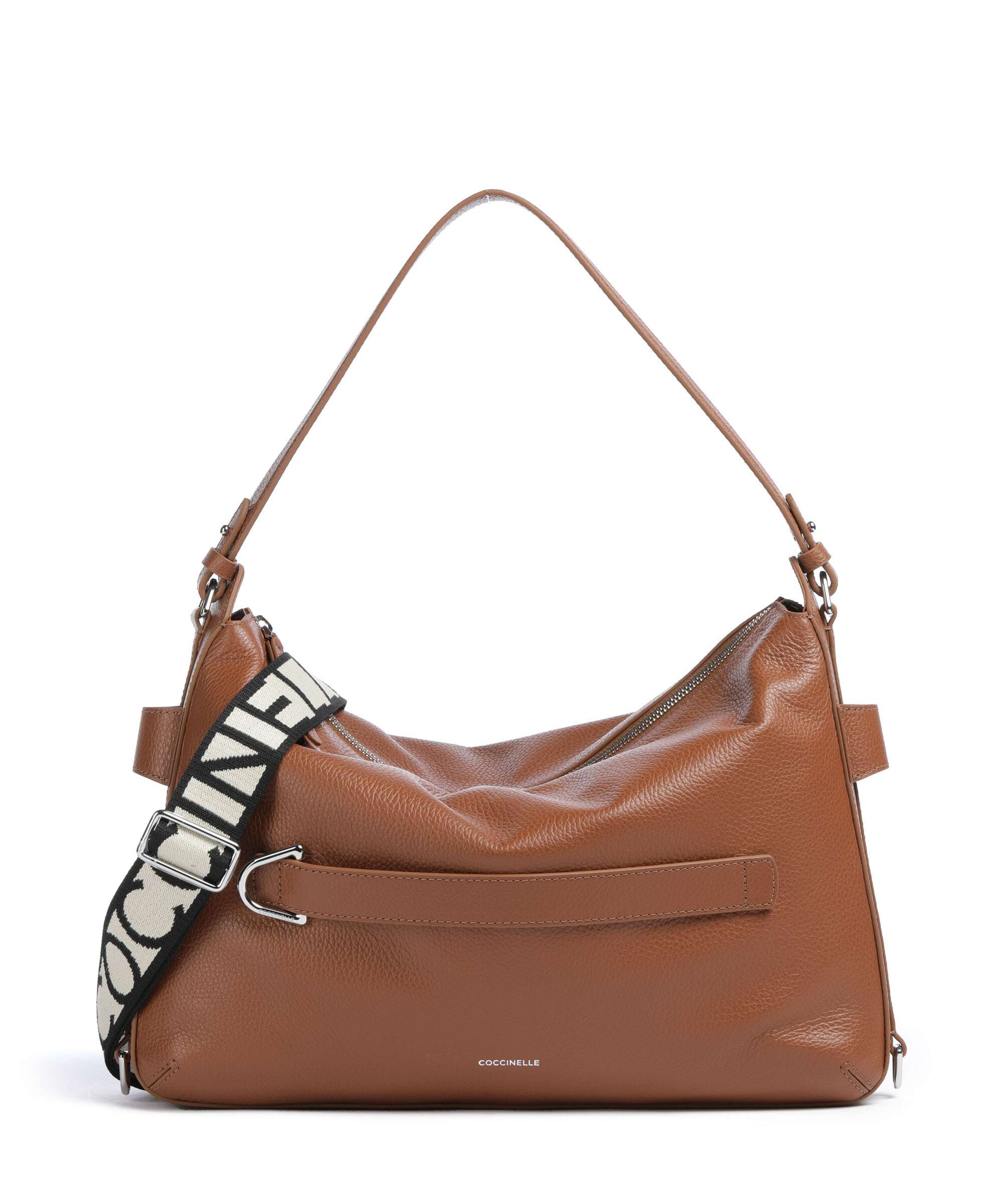 Coccinelle Gretel Ribbon Hobo tas cognac