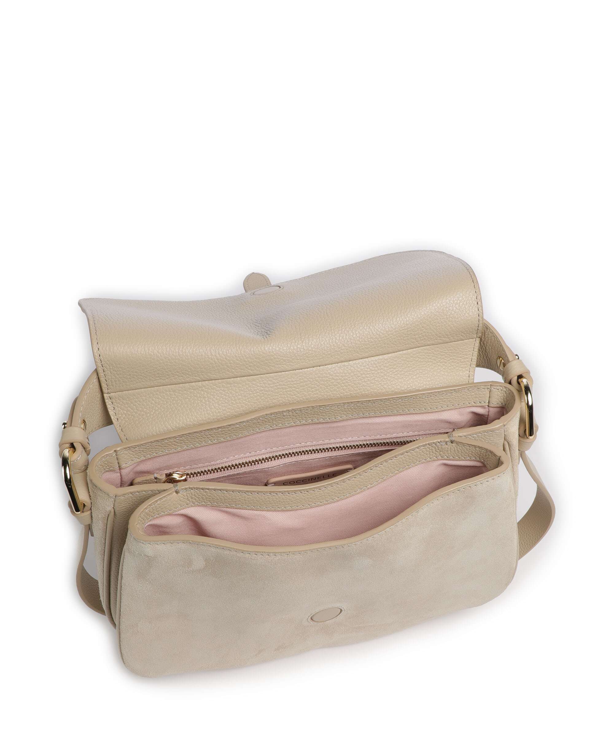 Coccinelle Mavery Suede Handtas sandshell - Image 5
