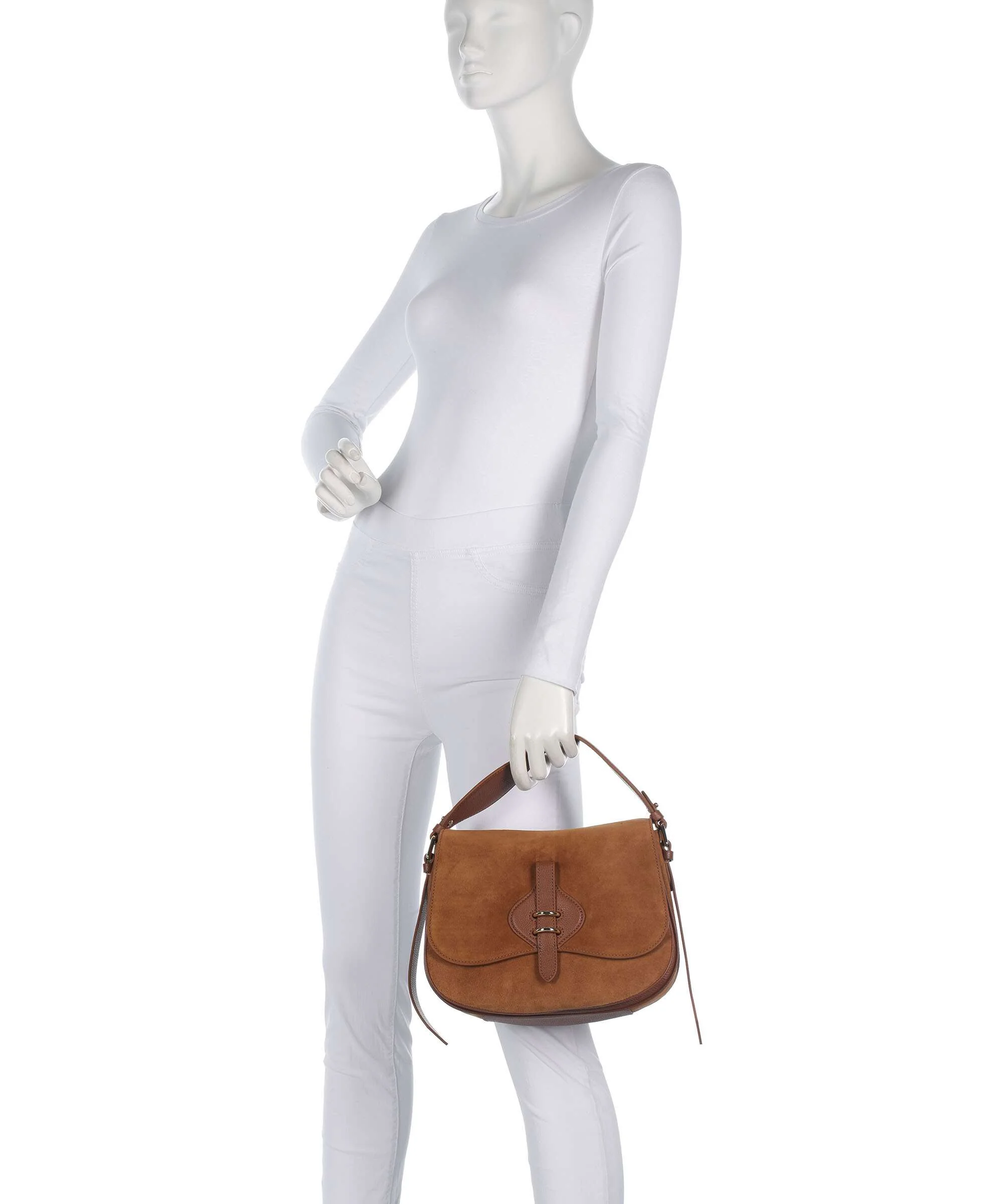 Coccinelle Mavery Suede Handtas cognac - Image 3