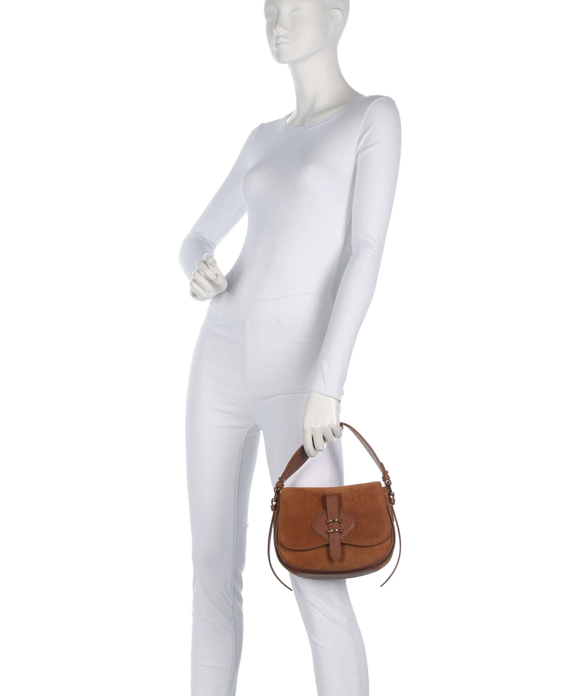 Coccinelle Mavery Suede Handtas cognac - Image 3