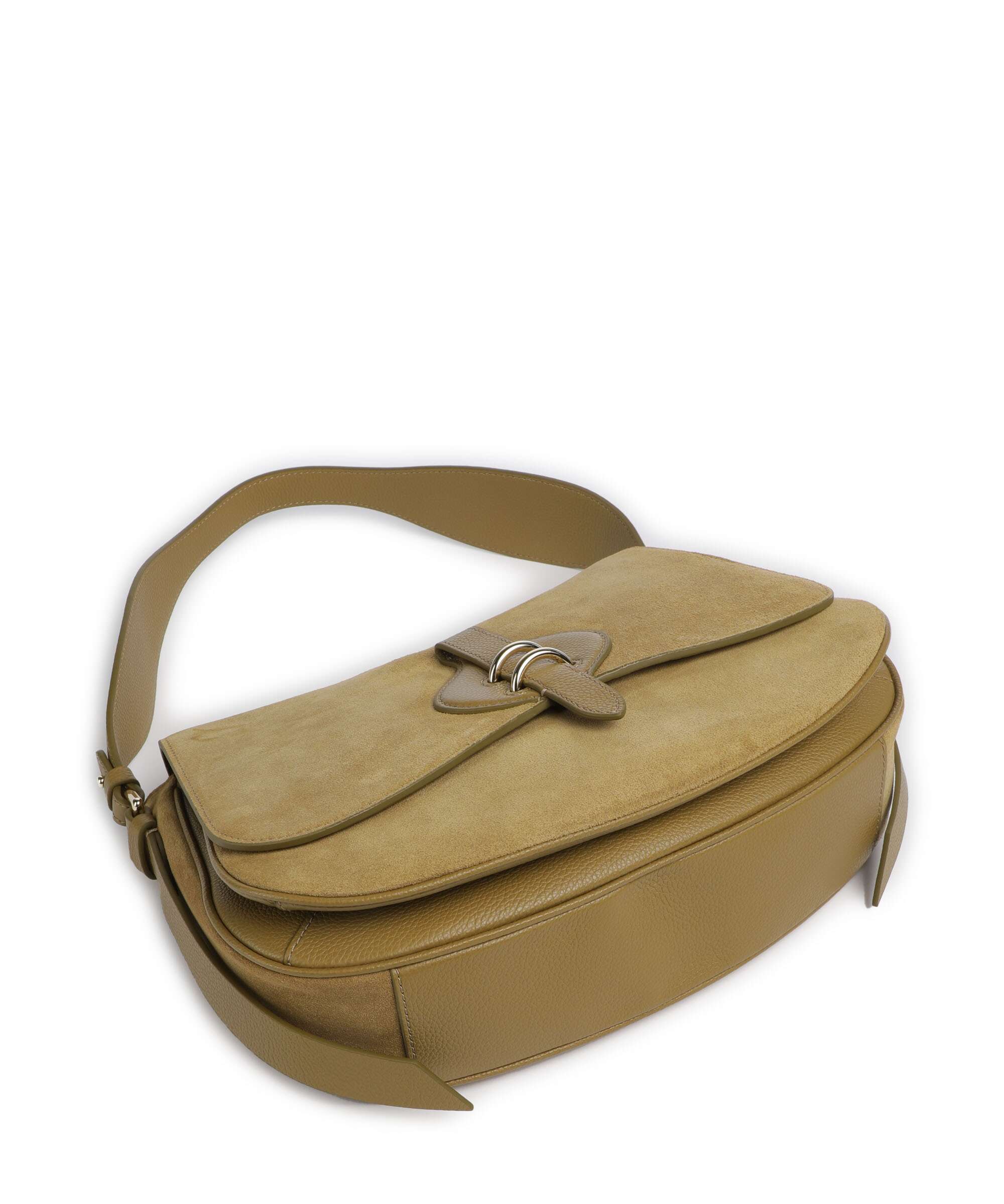 Coccinelle Mavery Suede Schoudertas seagrass - Image 4