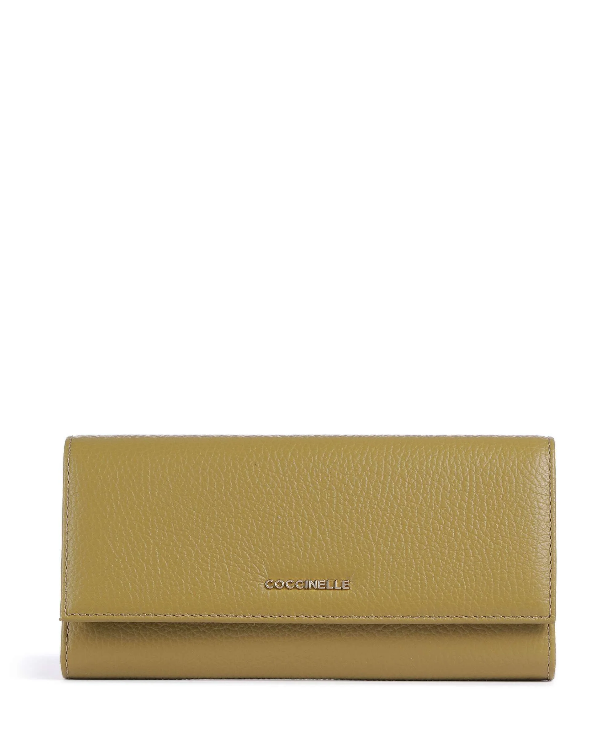 Coccinelle Metallic Soft Portemonnee seagrass