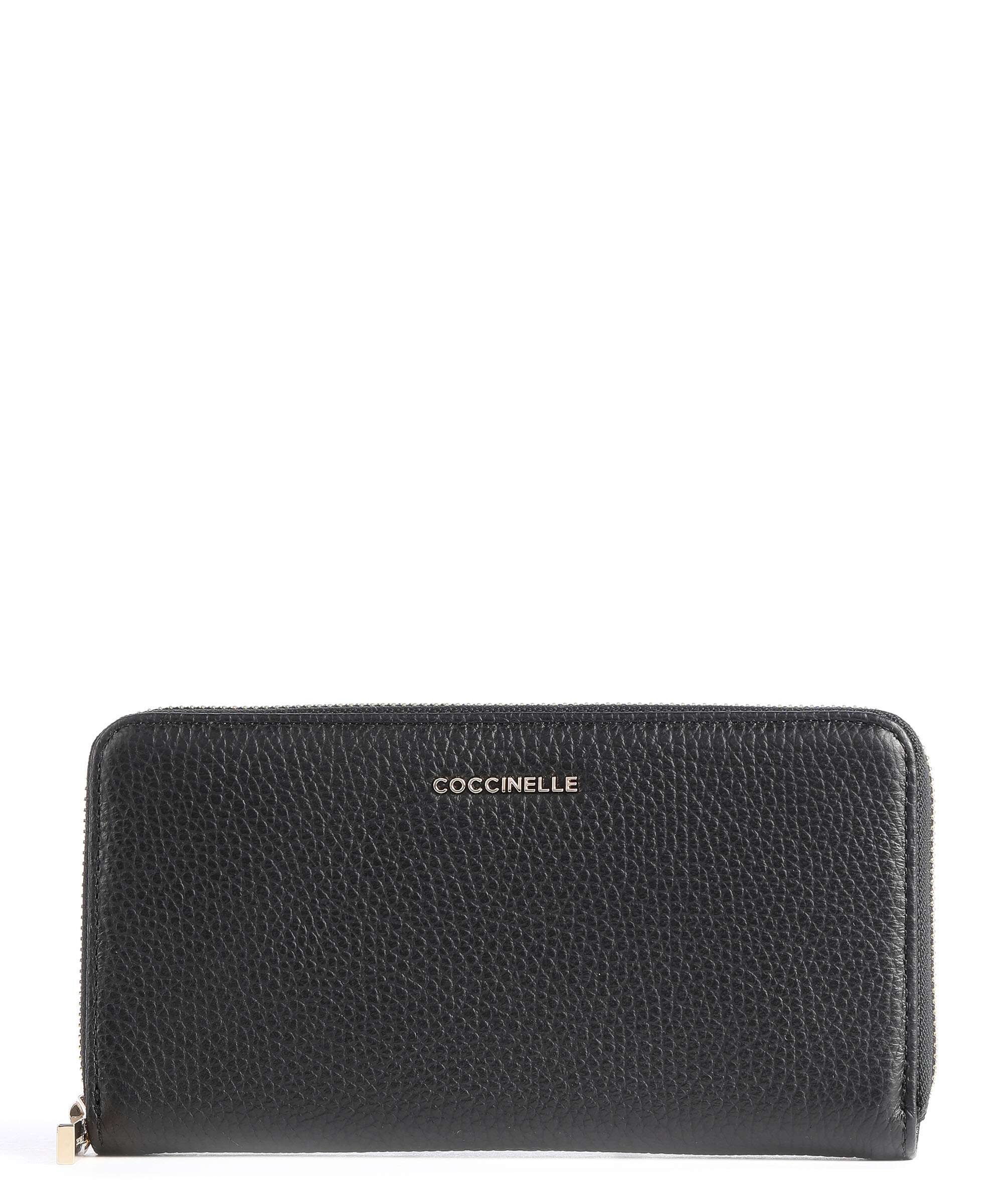 Coccinelle Metallic Soft Portemonnee noir