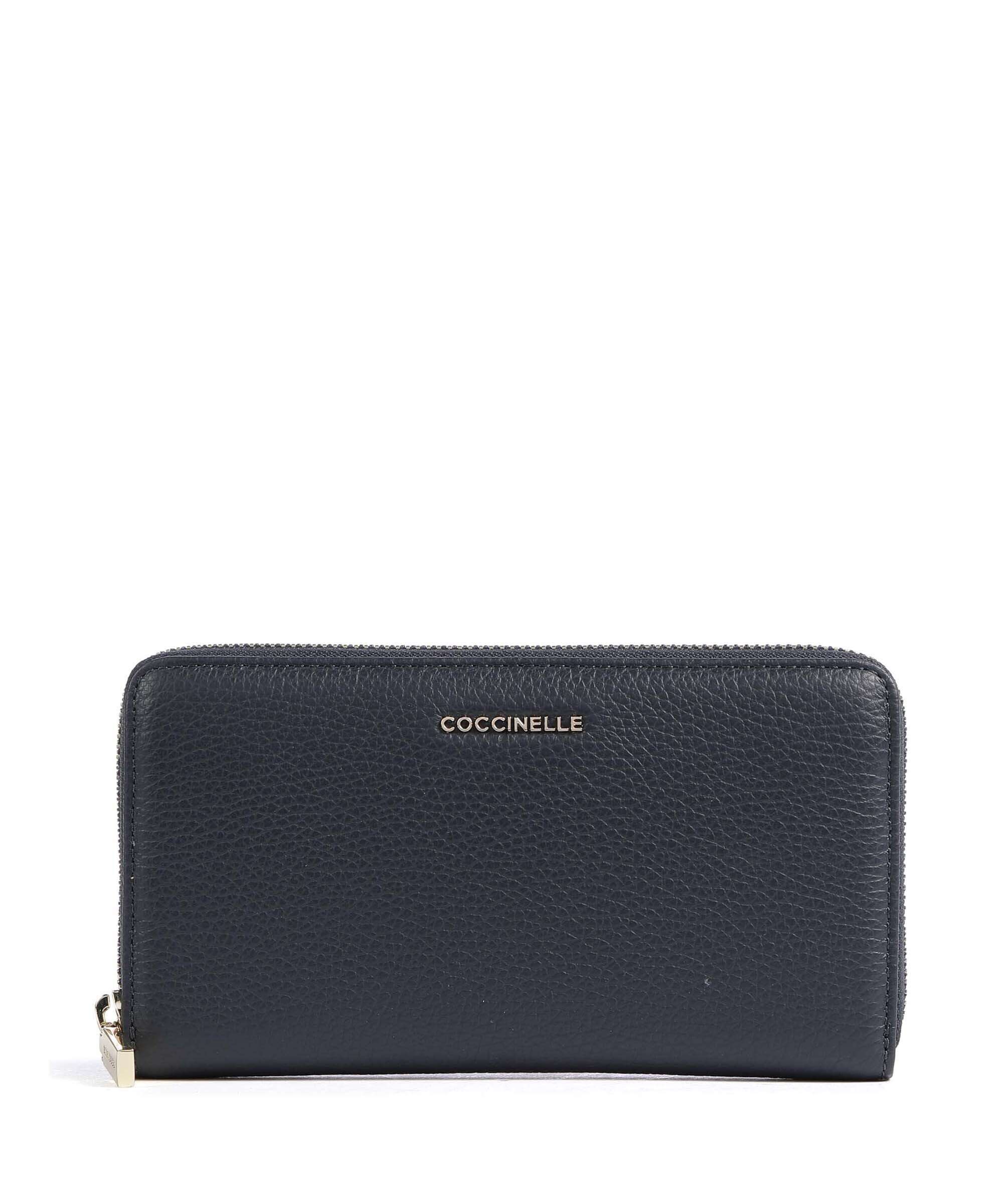 Coccinelle Metallic Soft Portemonnee midnight blue