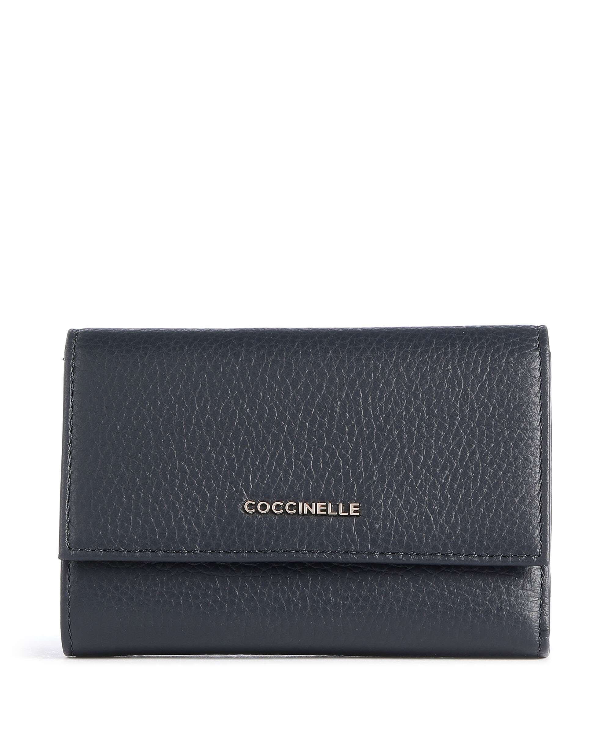 Coccinelle Metallic Soft Portemonnee midnight blue