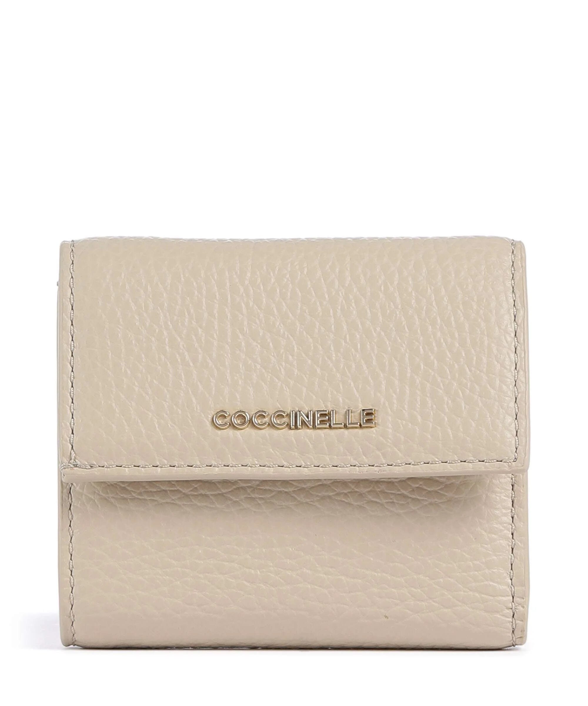 Coccinelle Metallic Soft Portemonnee sandshell