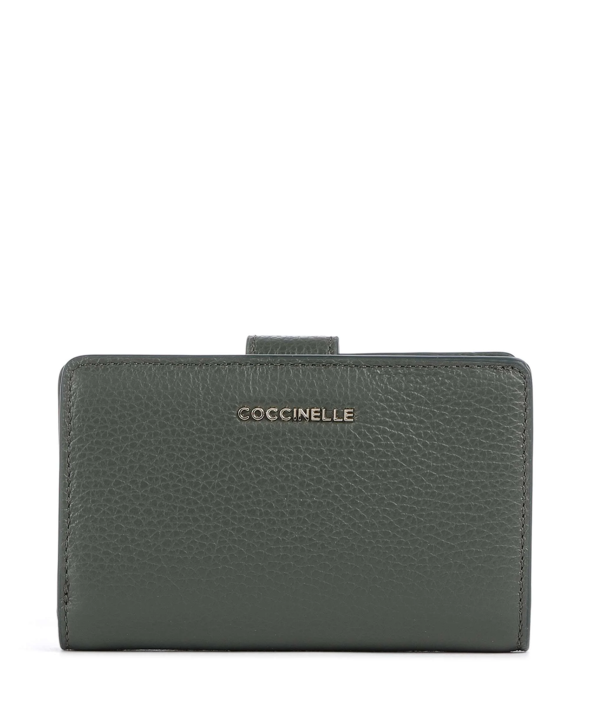 Coccinelle Metallic Soft Portemonnee alga