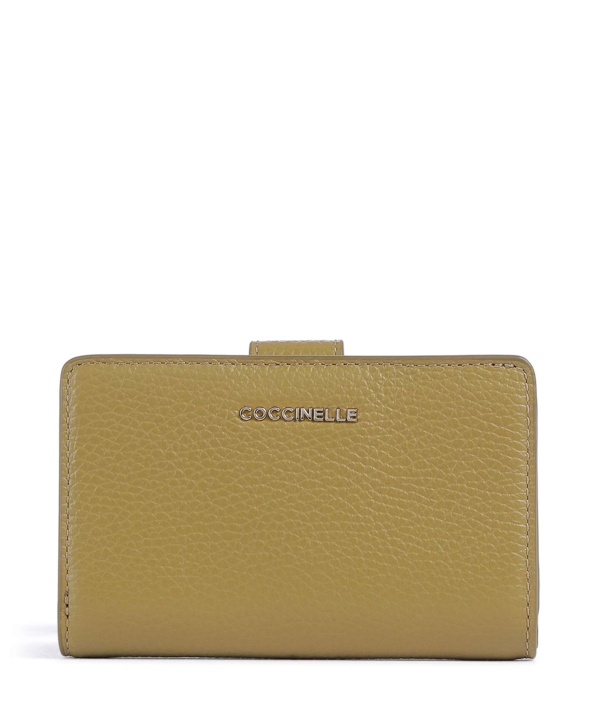 Coccinelle Metallic Soft Portemonnee seagrass