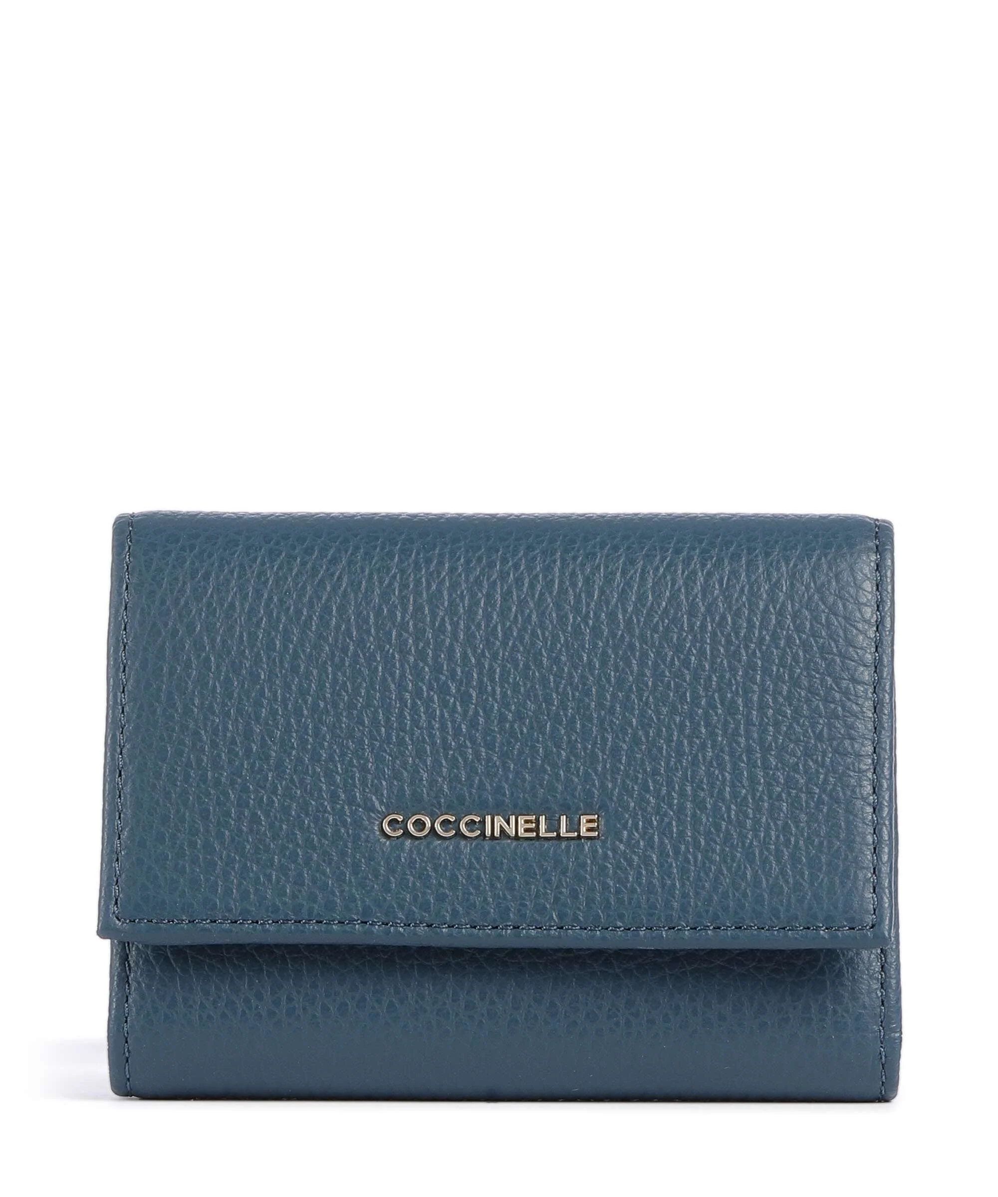 Coccinelle Metallic Soft Portemonnee deep blue