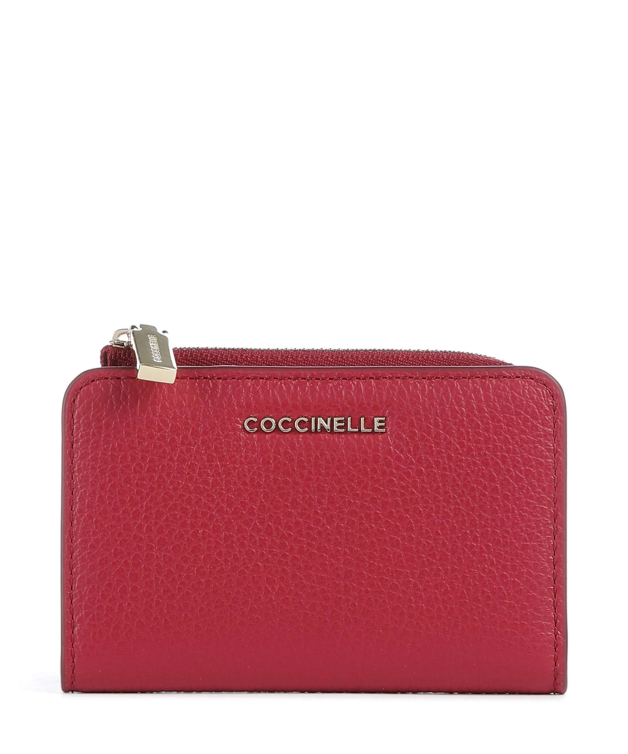 Coccinelle Metallic Soft Portemonnee sangria