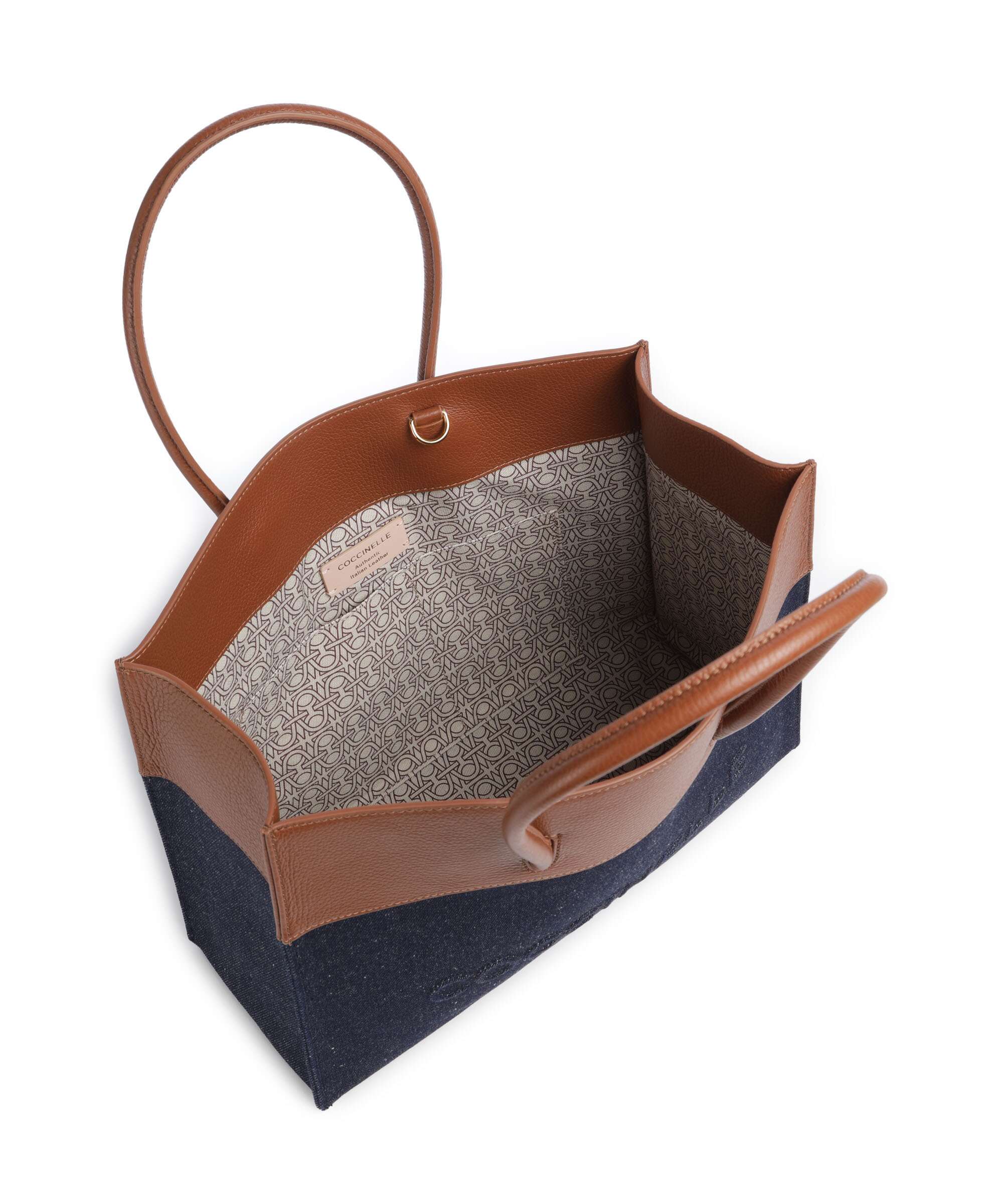 Coccinelle Myrtha Denim Boodschappentas blue/cognac - Image 6