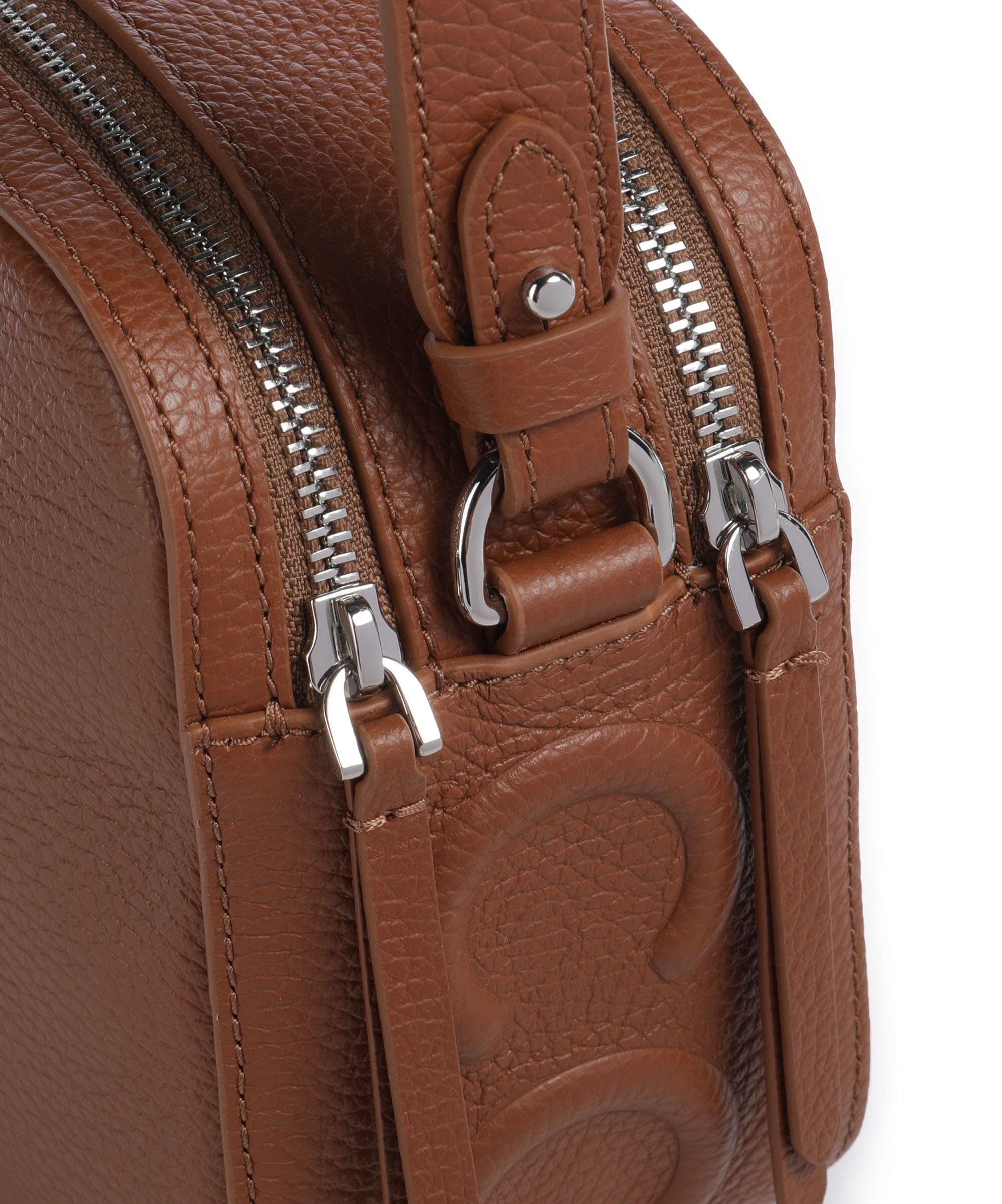 Coccinelle Myrtha Maxi Logo Crossbody tas cognac - Image 4