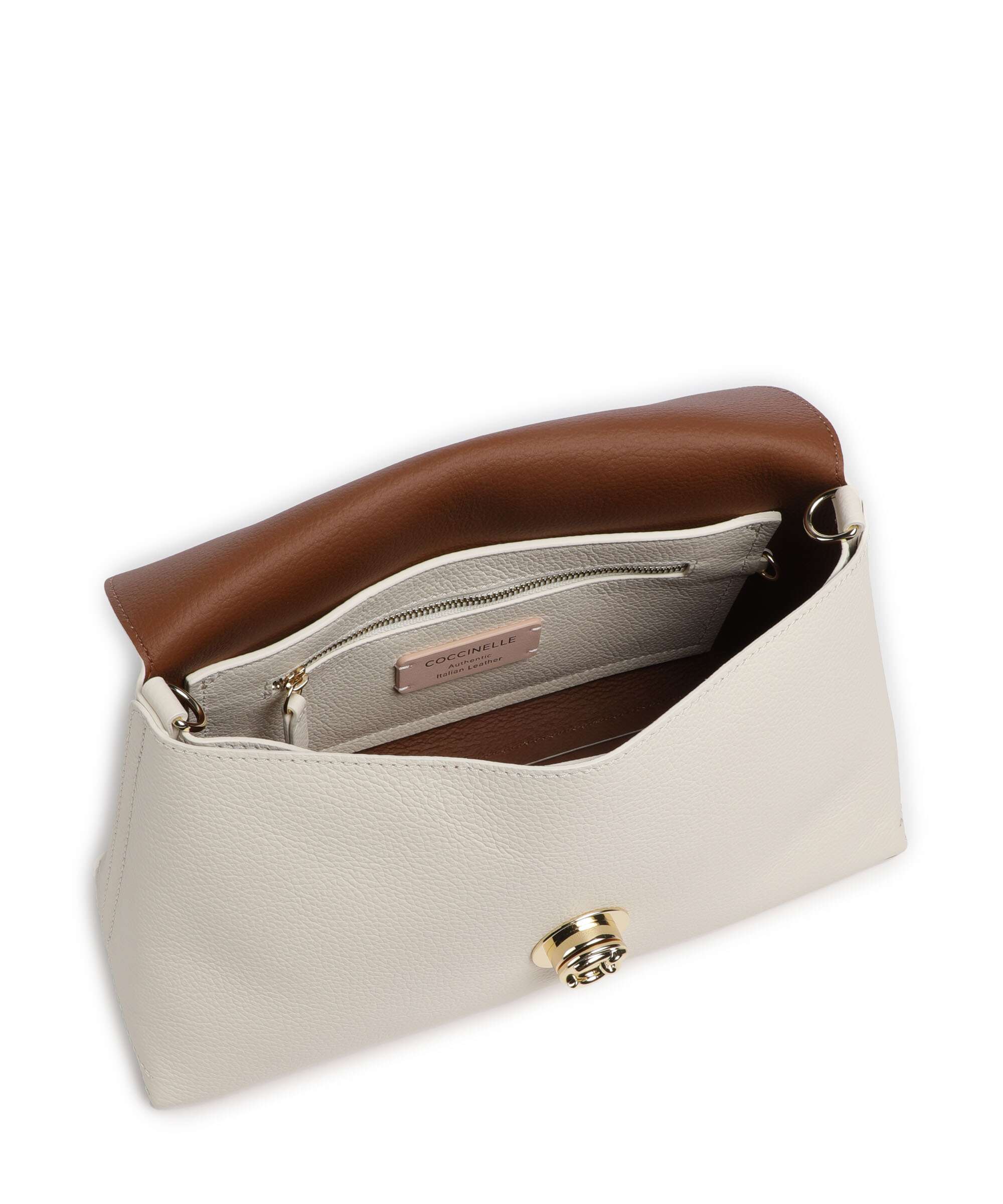 Coccinelle Nikla Schoudertas pearl/cognac - Image 5