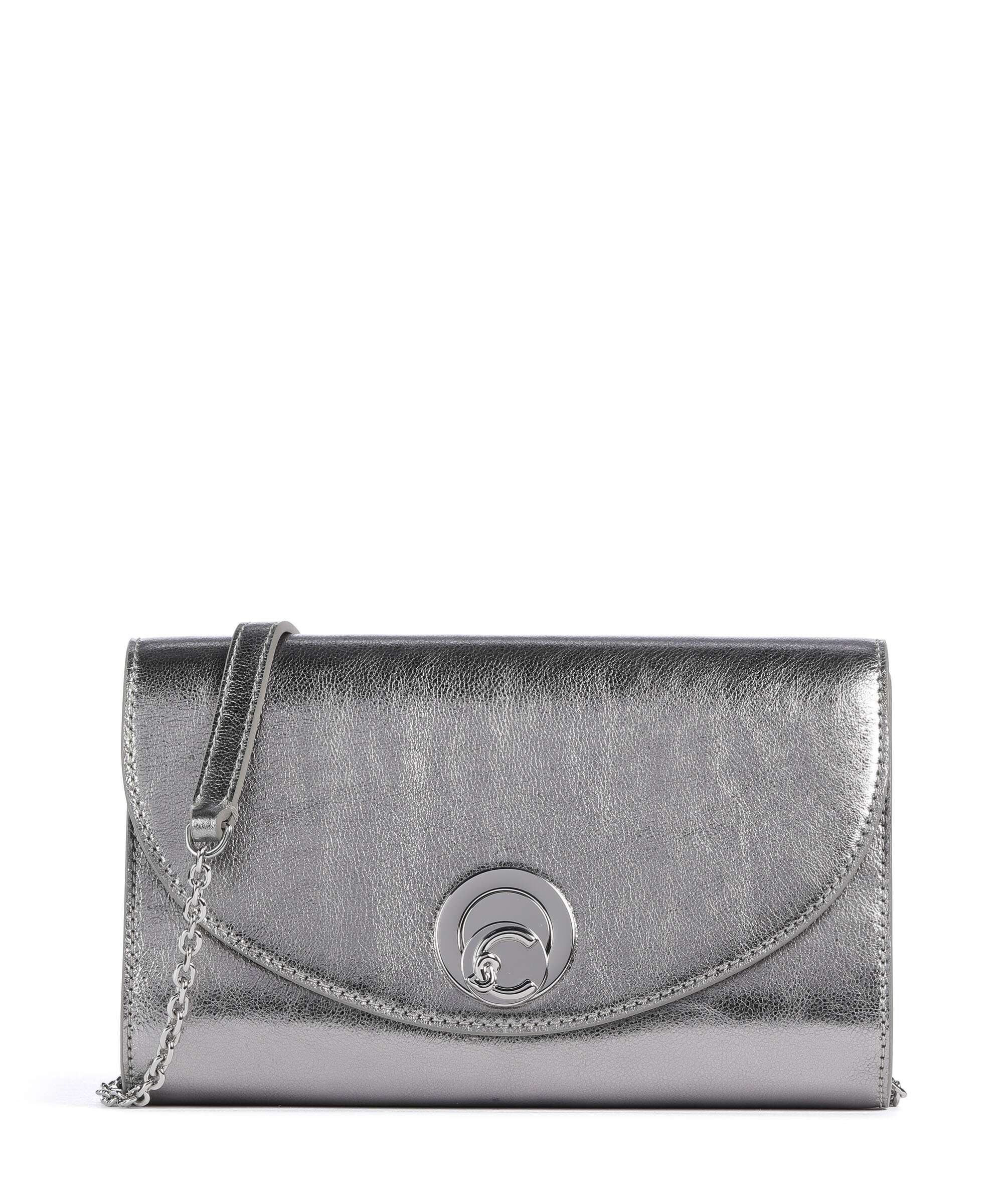 Coccinelle Nikla Smooth Crossbody tas steel