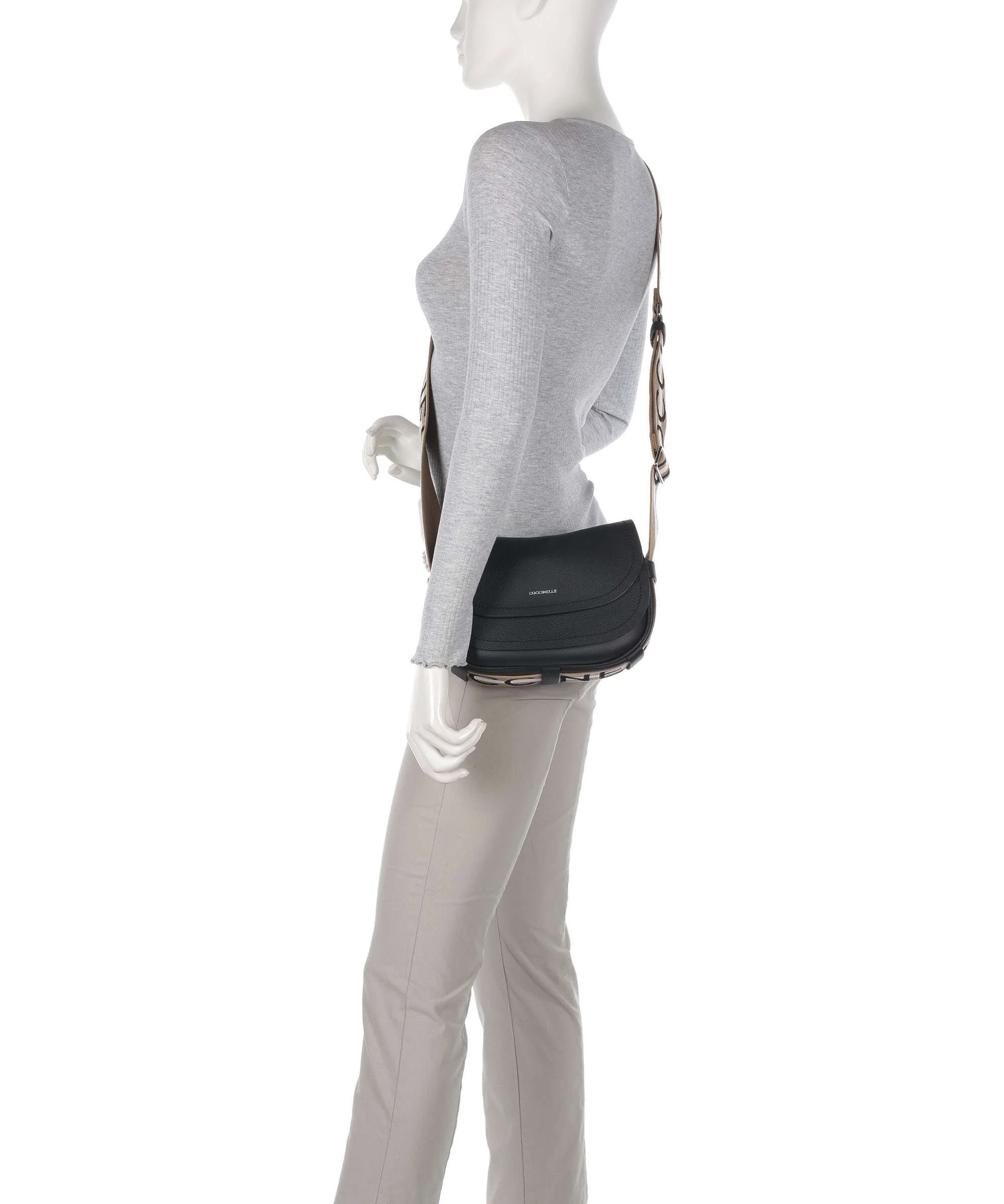 Coccinelle Raquel Crossbody tas noir/cuir - Image 3