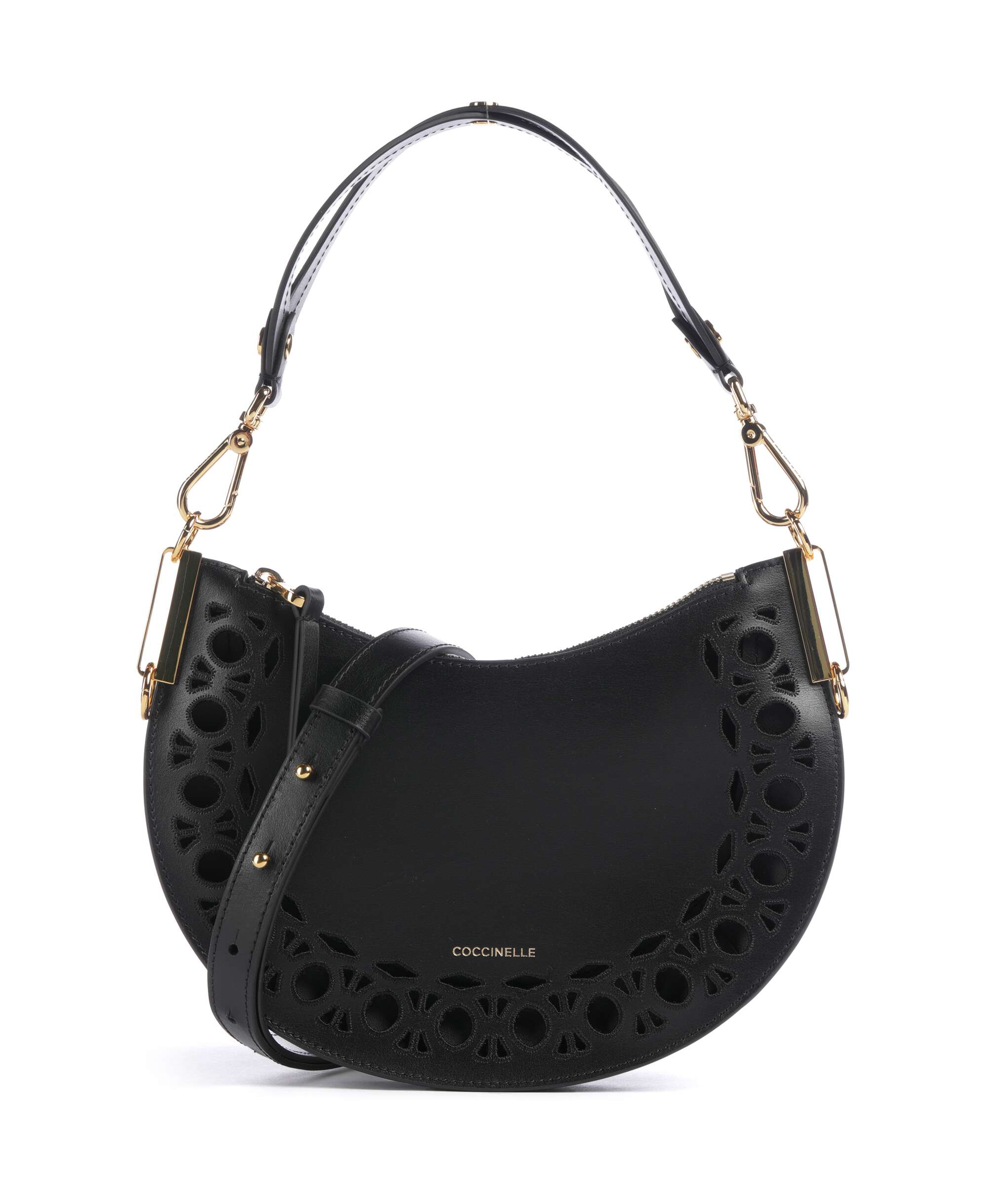Coccinelle Sunup Monogram Sangallo Schoudertas noir