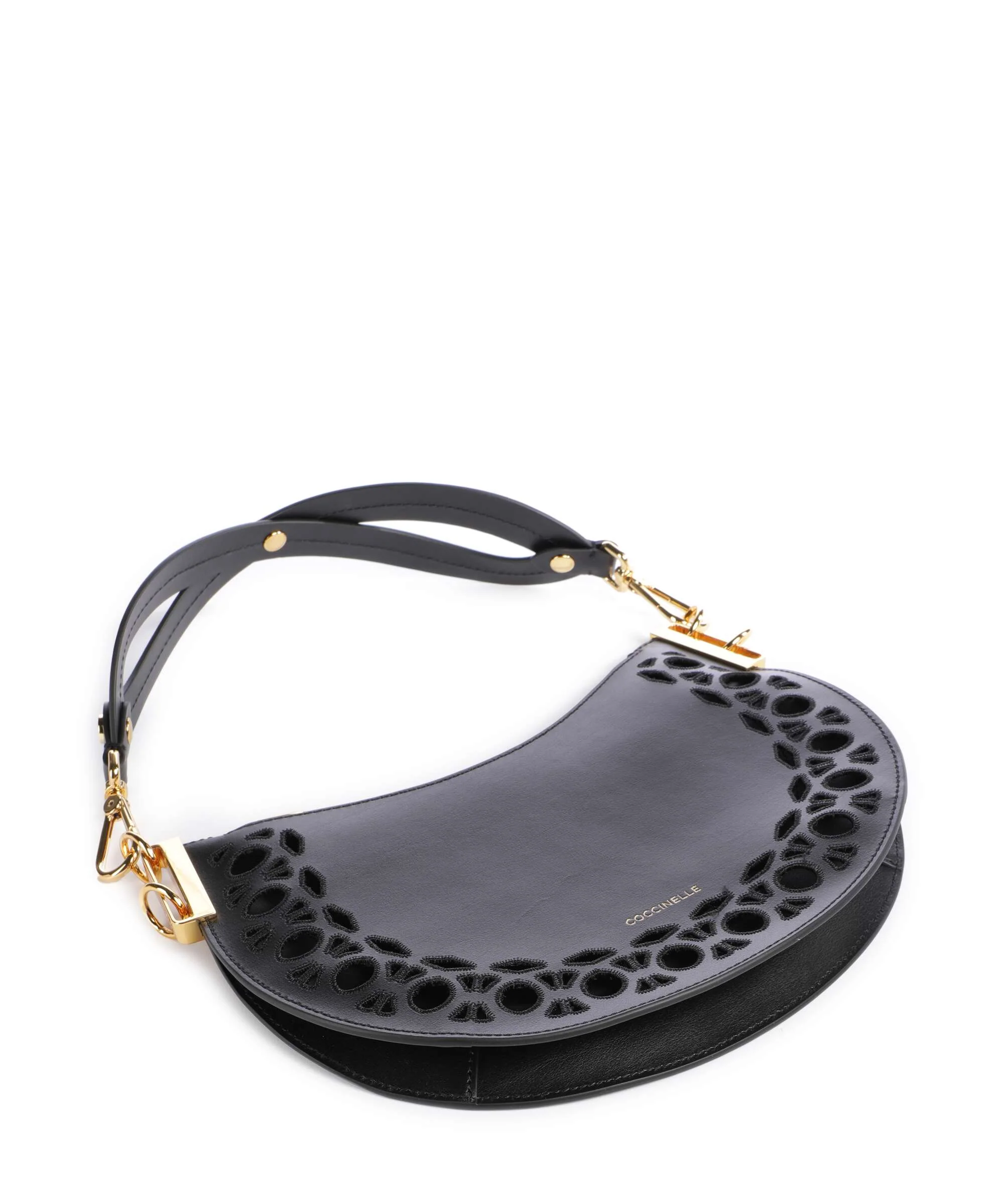Coccinelle Sunup Monogram Sangallo Schoudertas noir - Image 6