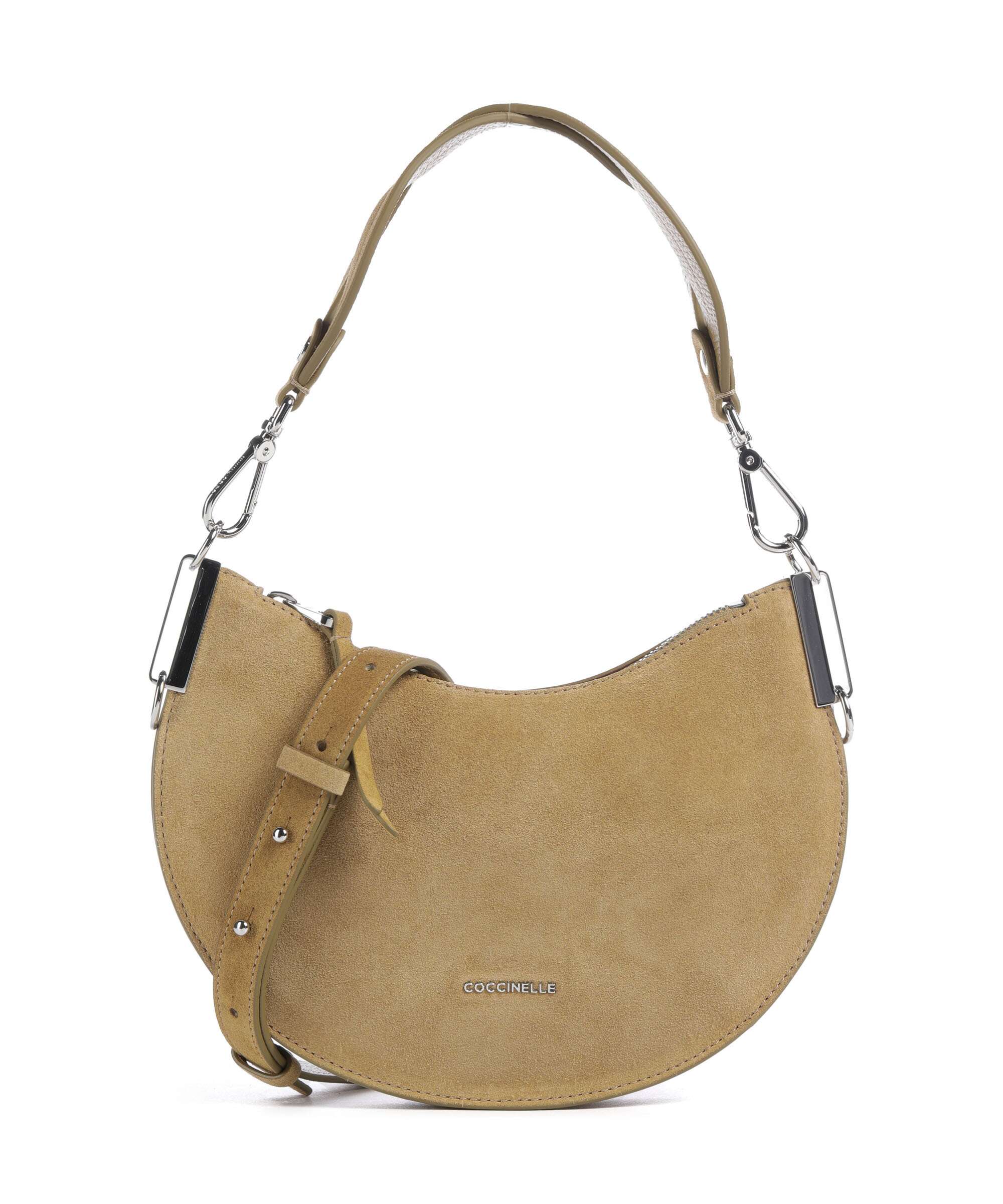 Coccinelle Sunup Suede Schoudertas seagrass