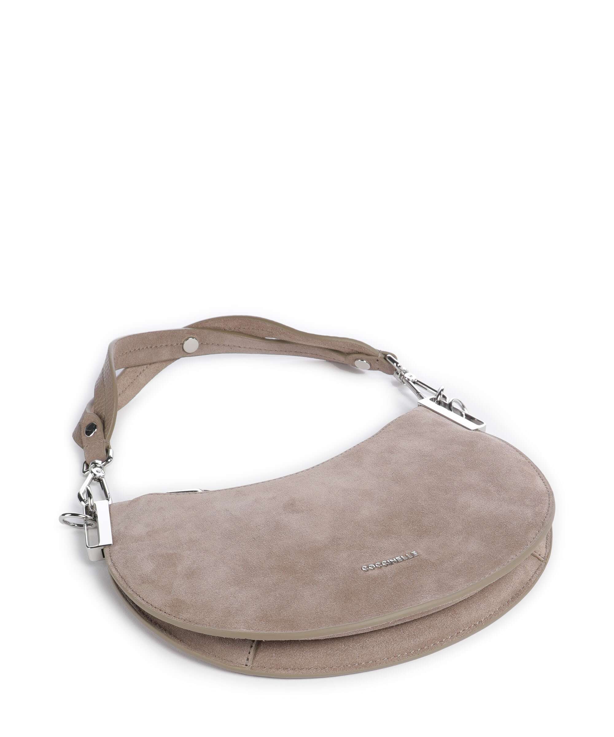 Coccinelle Sunup Suede Schoudertas warm taupe - Image 6