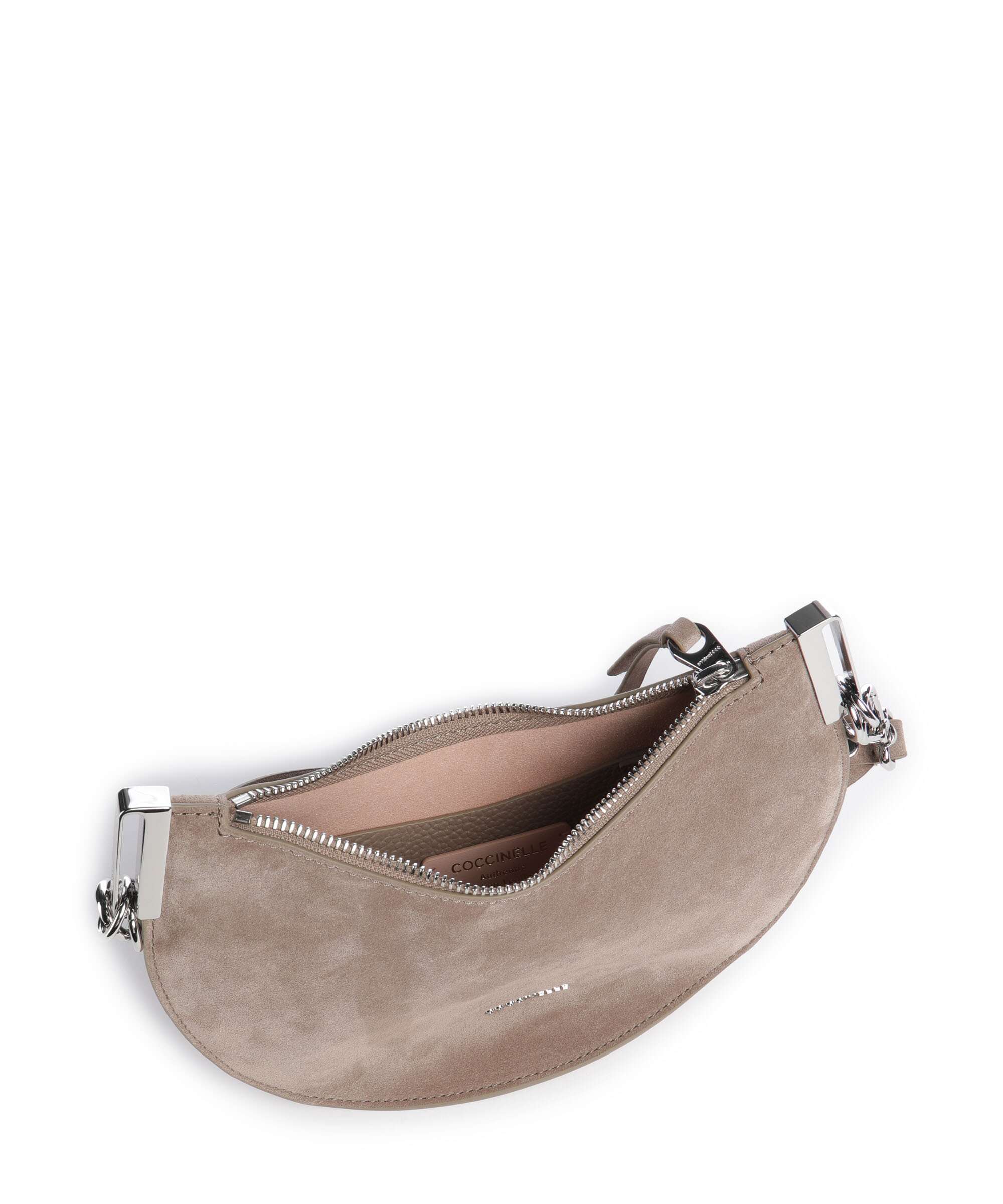 Coccinelle Sunup Suede Schoudertas warm taupe - Image 7