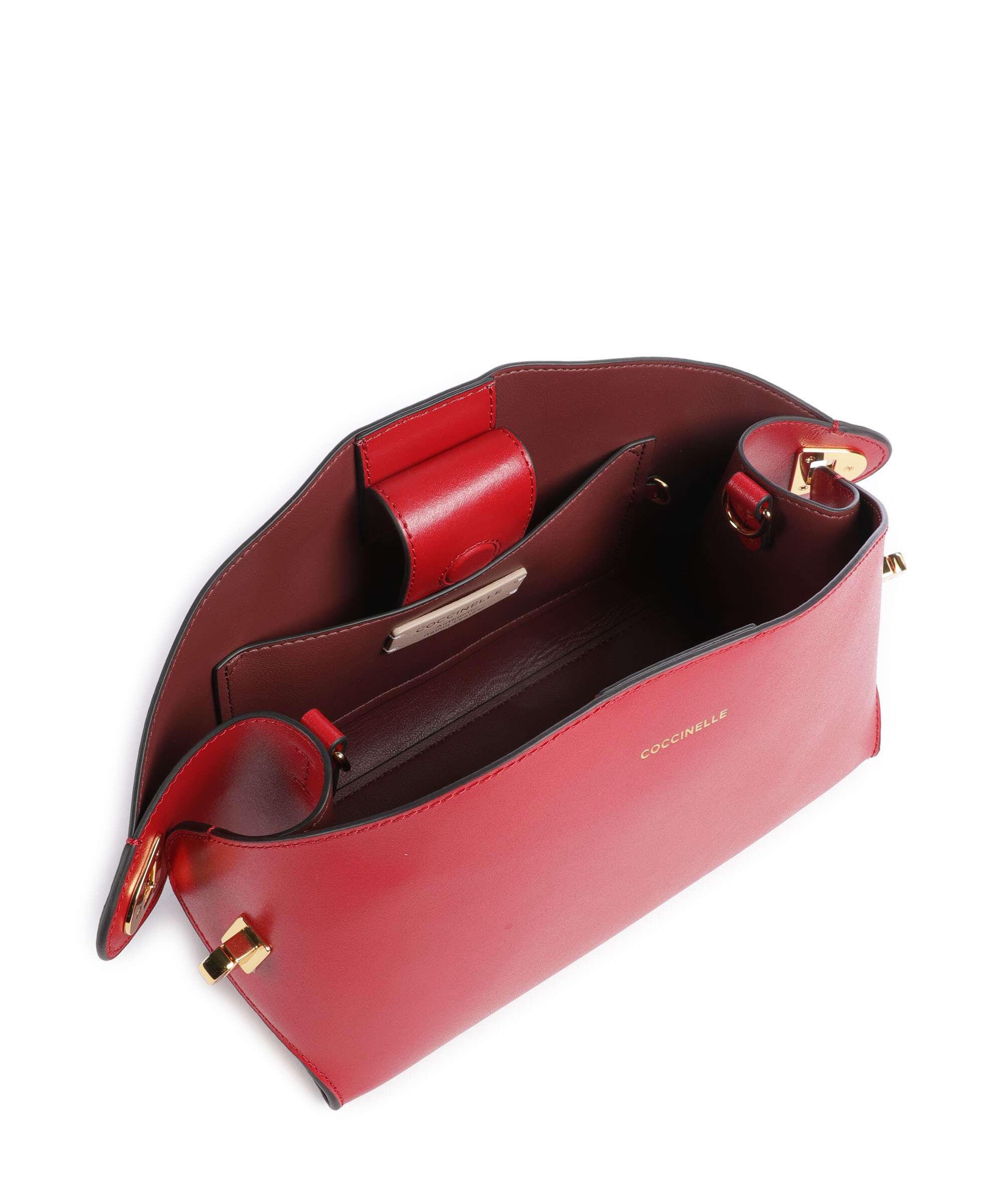 Coccinelle Tylde Calf Crossbody tas scarlet - Image 6