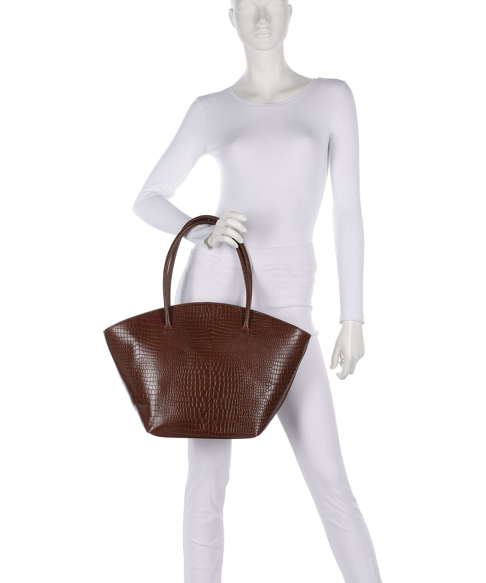Depeche Fashion Favourites Boodschappentas cognac croco - Image 3