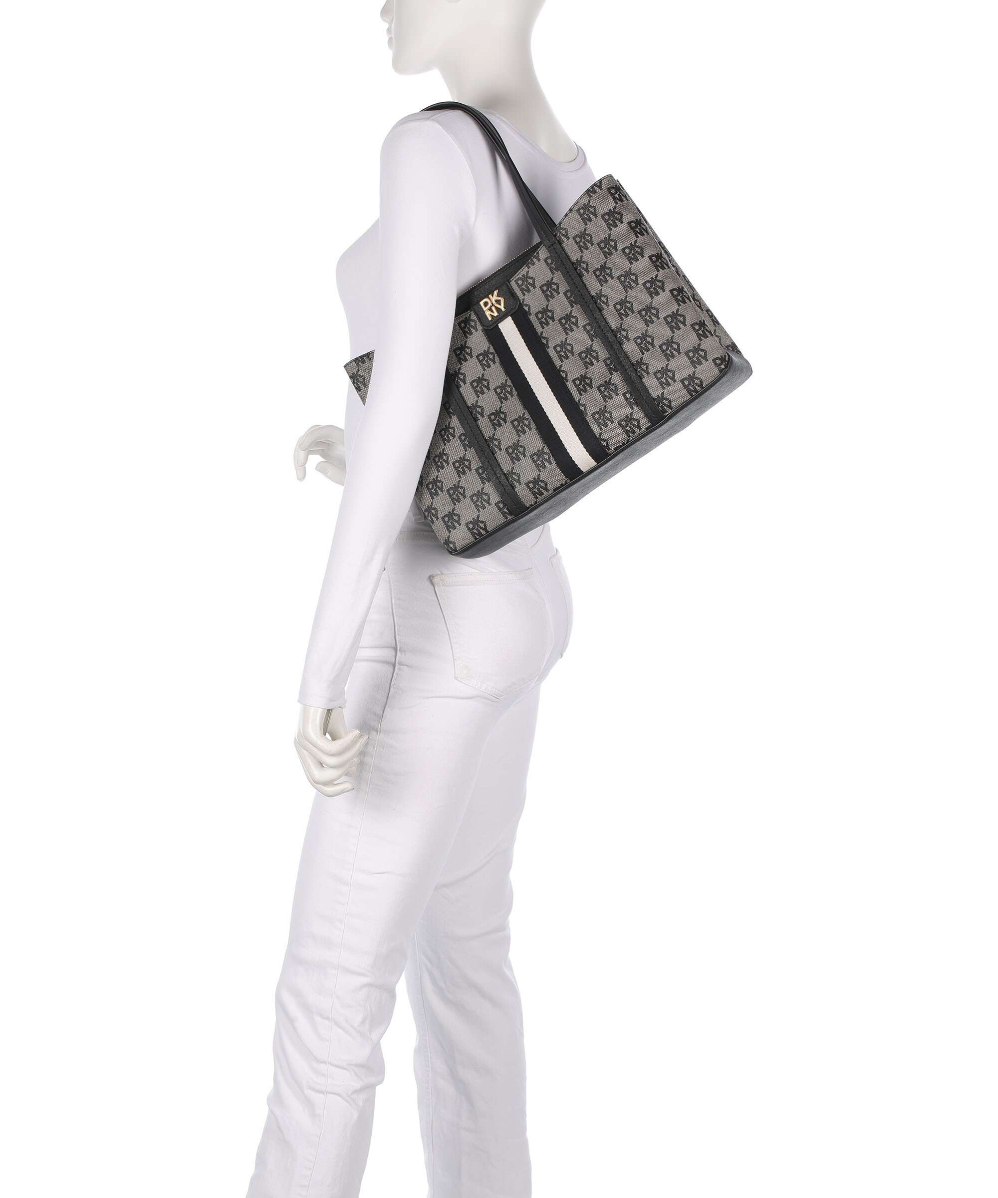 DKNY Nuri Boodschappentas black logo/black - Image 3