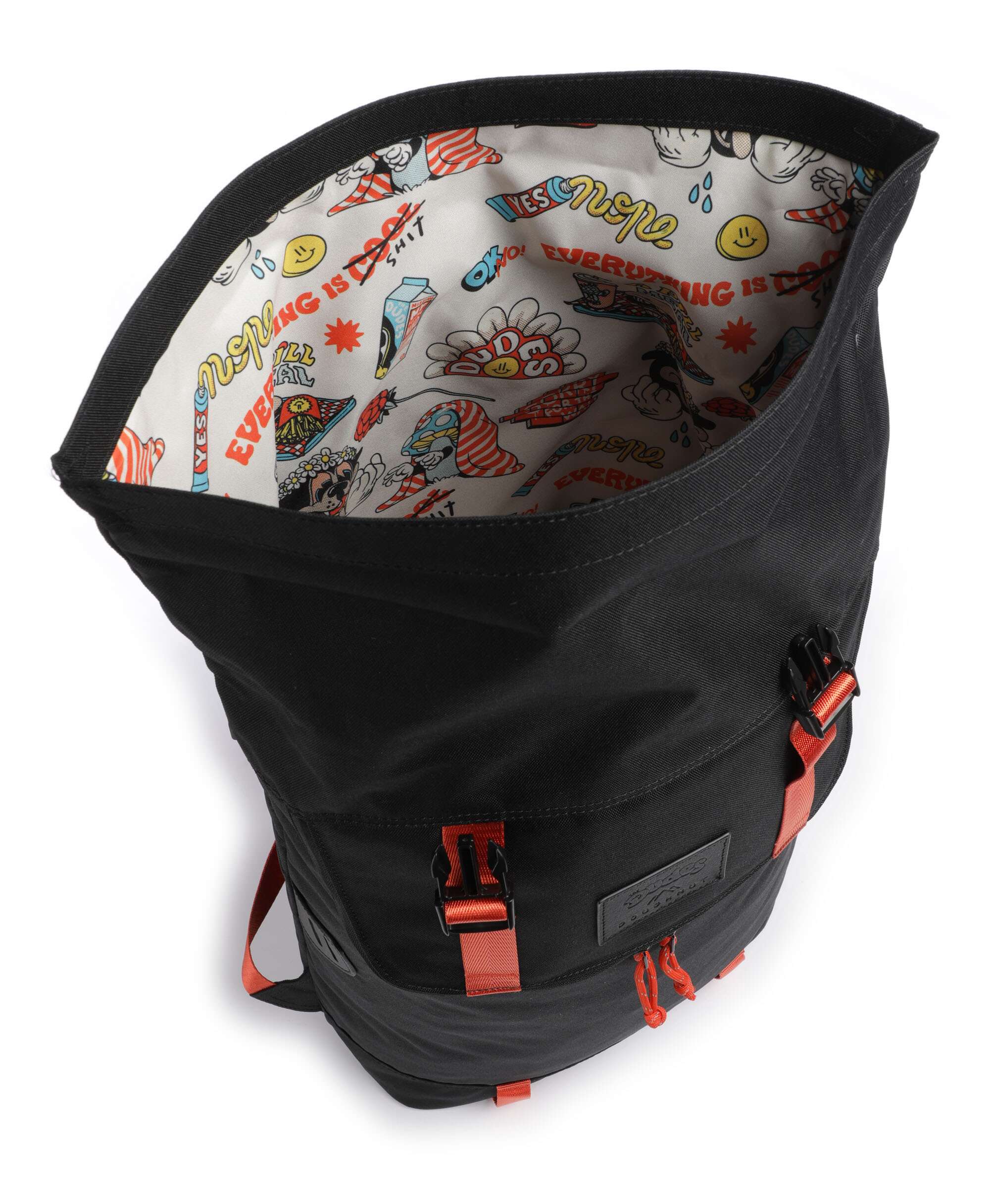 Doughnut The Dudes Christopher Dark Rolltop rugzak black - Image 6