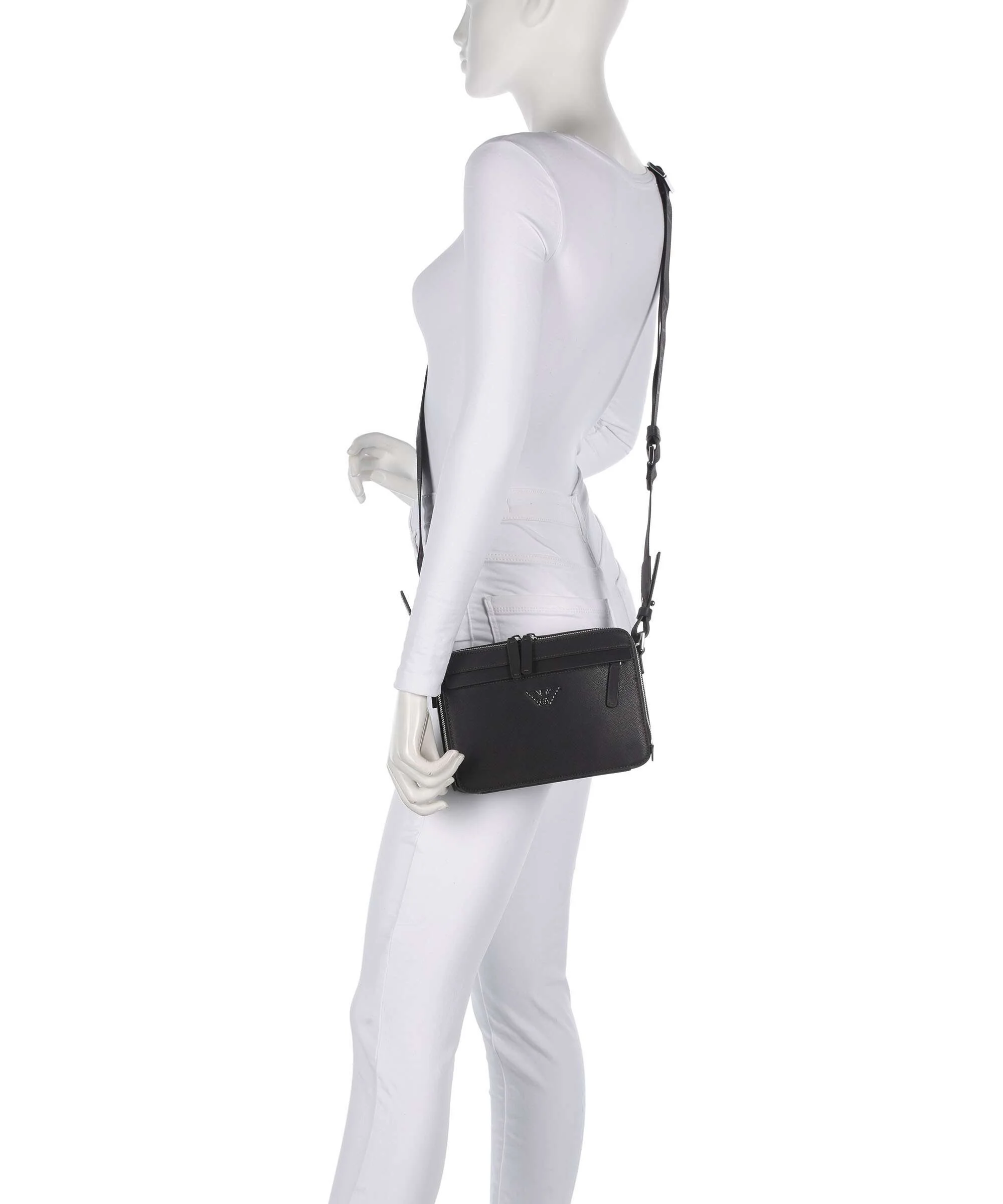 Emporio Armani Business Regenerated Crossbody tas ebony - Image 3