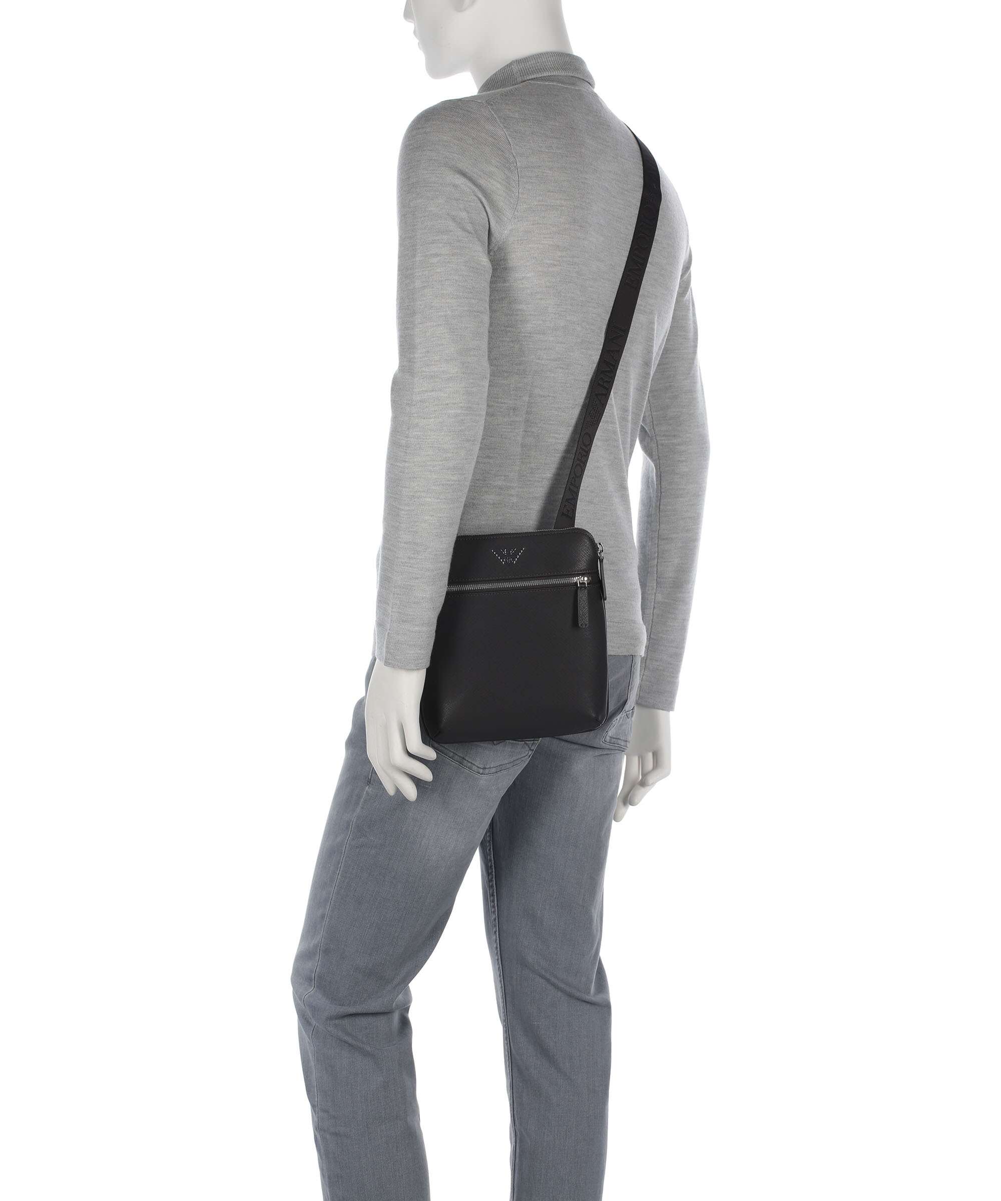 Emporio Armani Business Regenerated Crossbody tas ebony - Image 3