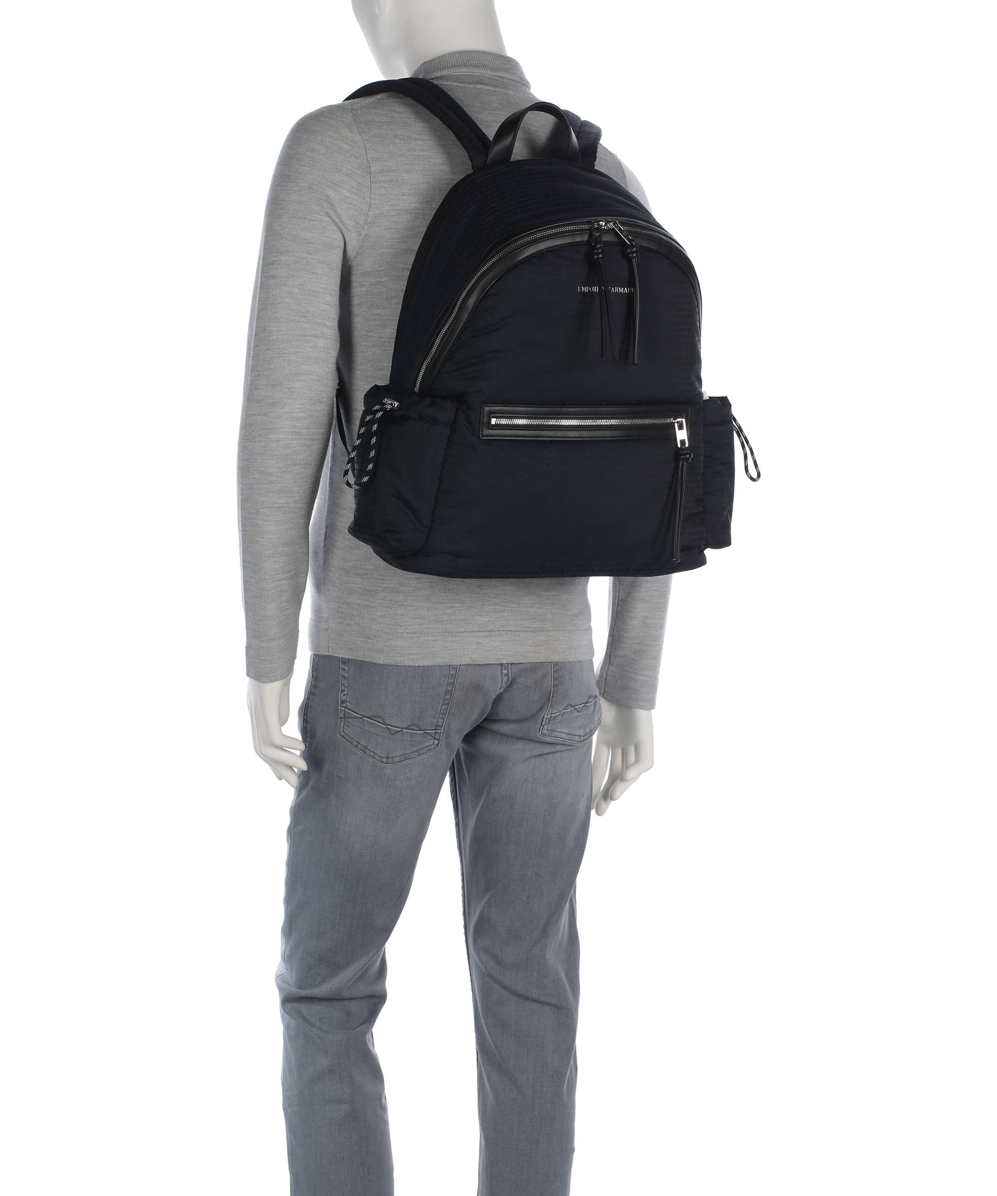 Emporio Armani Monogram Rugzak iconico blu navy - Image 3