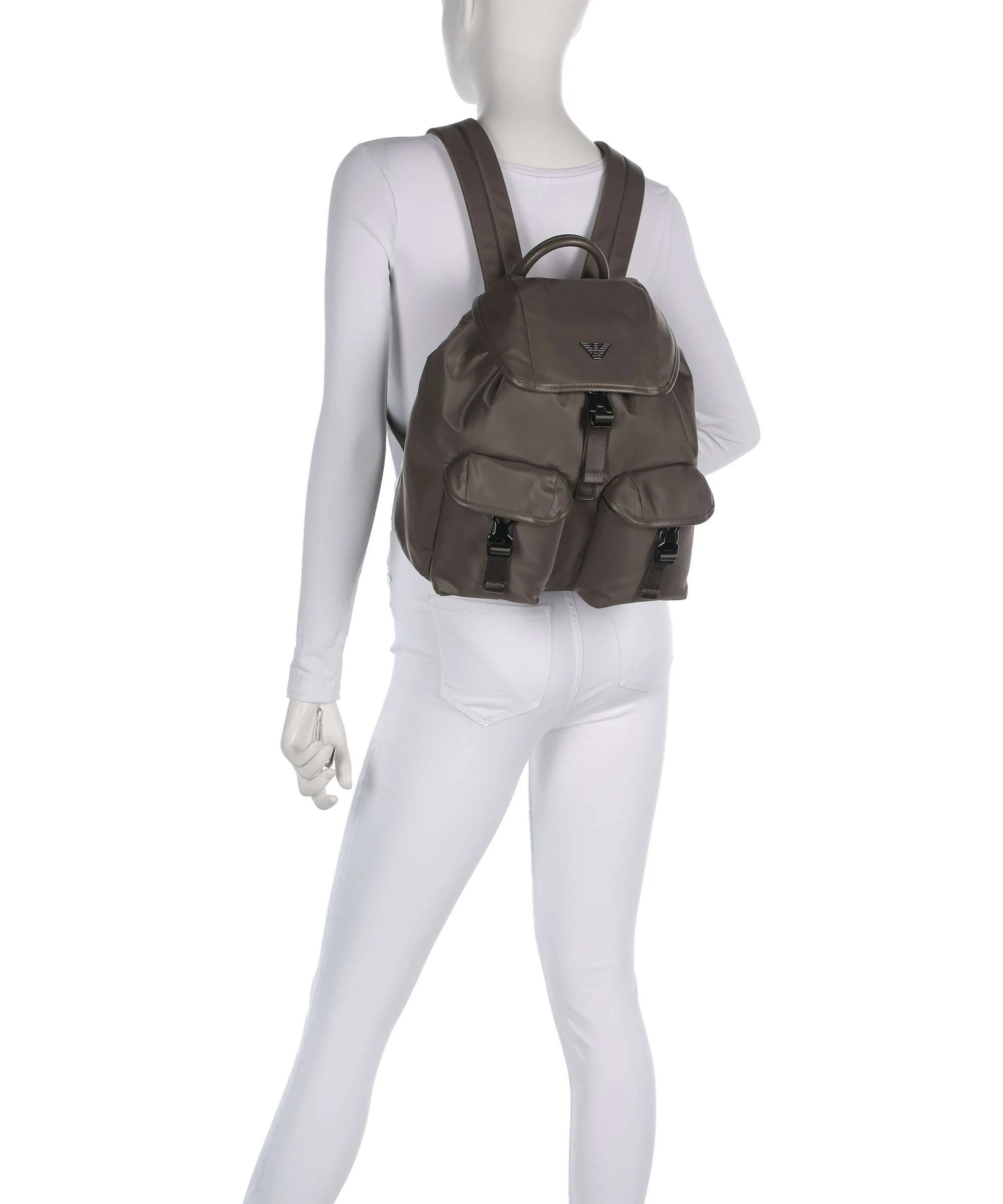 Emporio Armani Recycled Nylon Rugzak major brown - Image 3