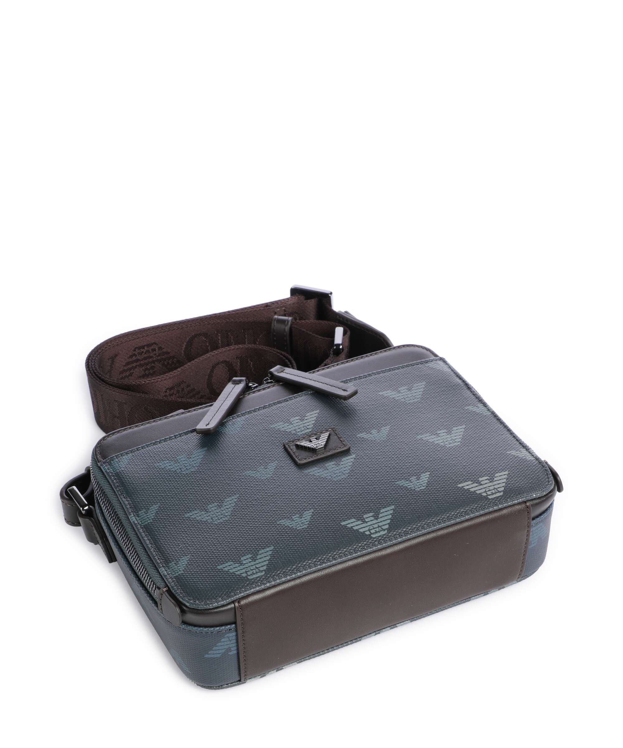 Emporio Armani Special Minorca Crossbody tas blu/eagle all over - Image 5