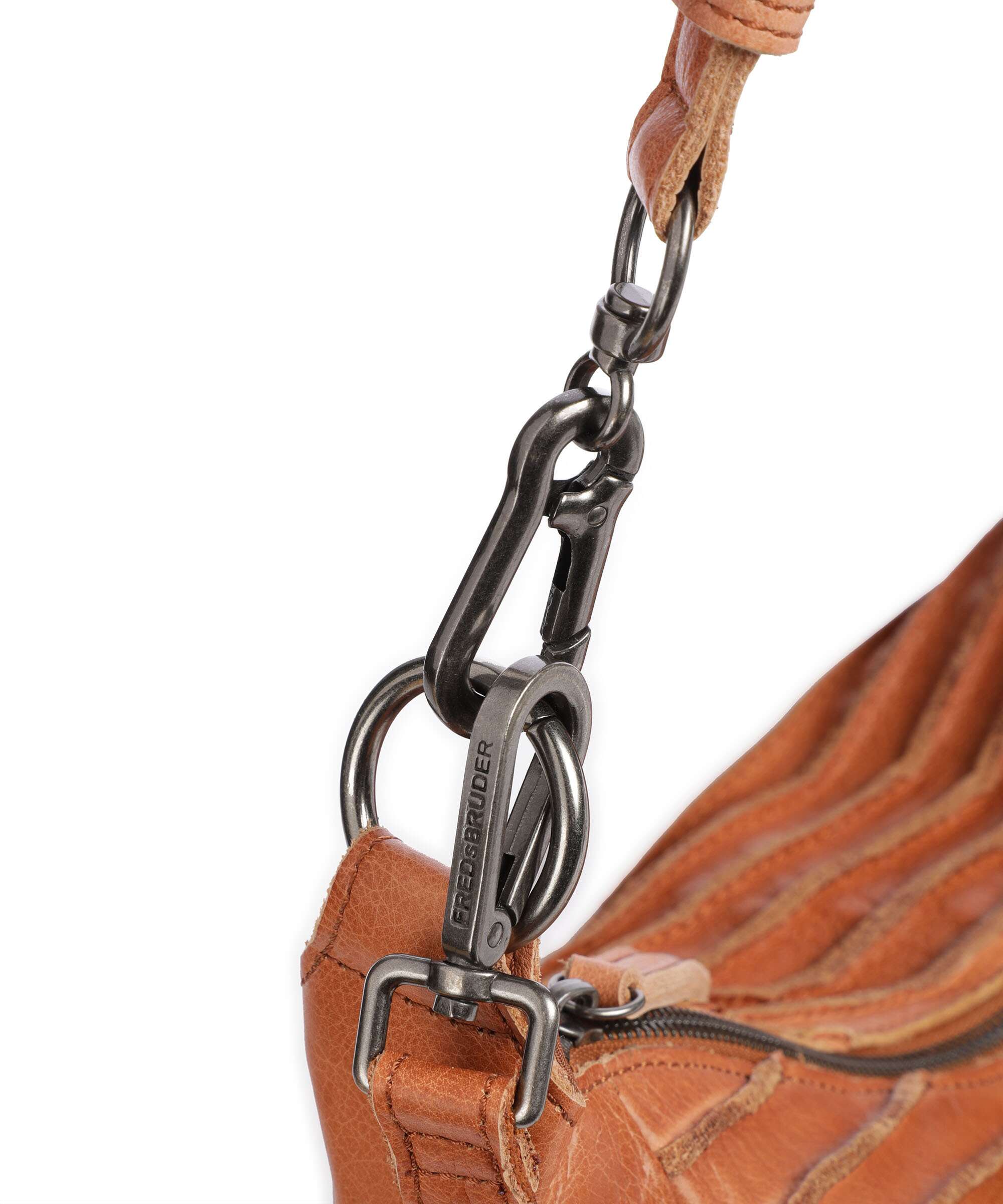 FredsBruder Bestseller Riffel Flowow Hobo tas dark caramel - Image 4
