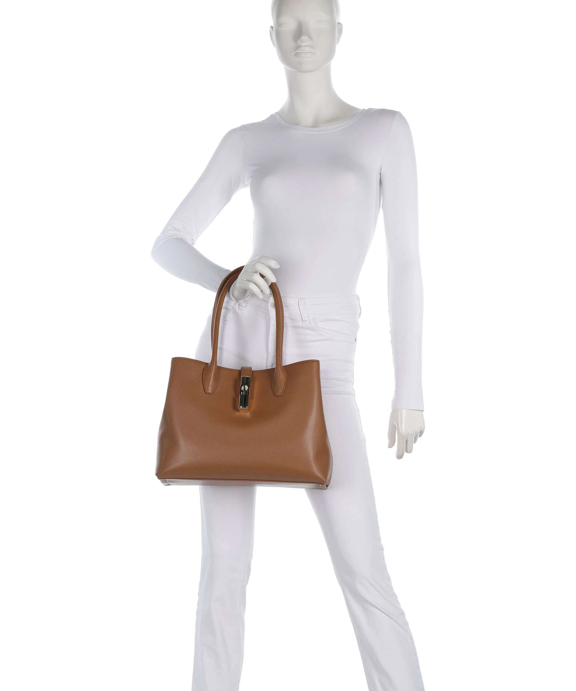 Furla Goccia M Boodschappentas tabacco - Image 3
