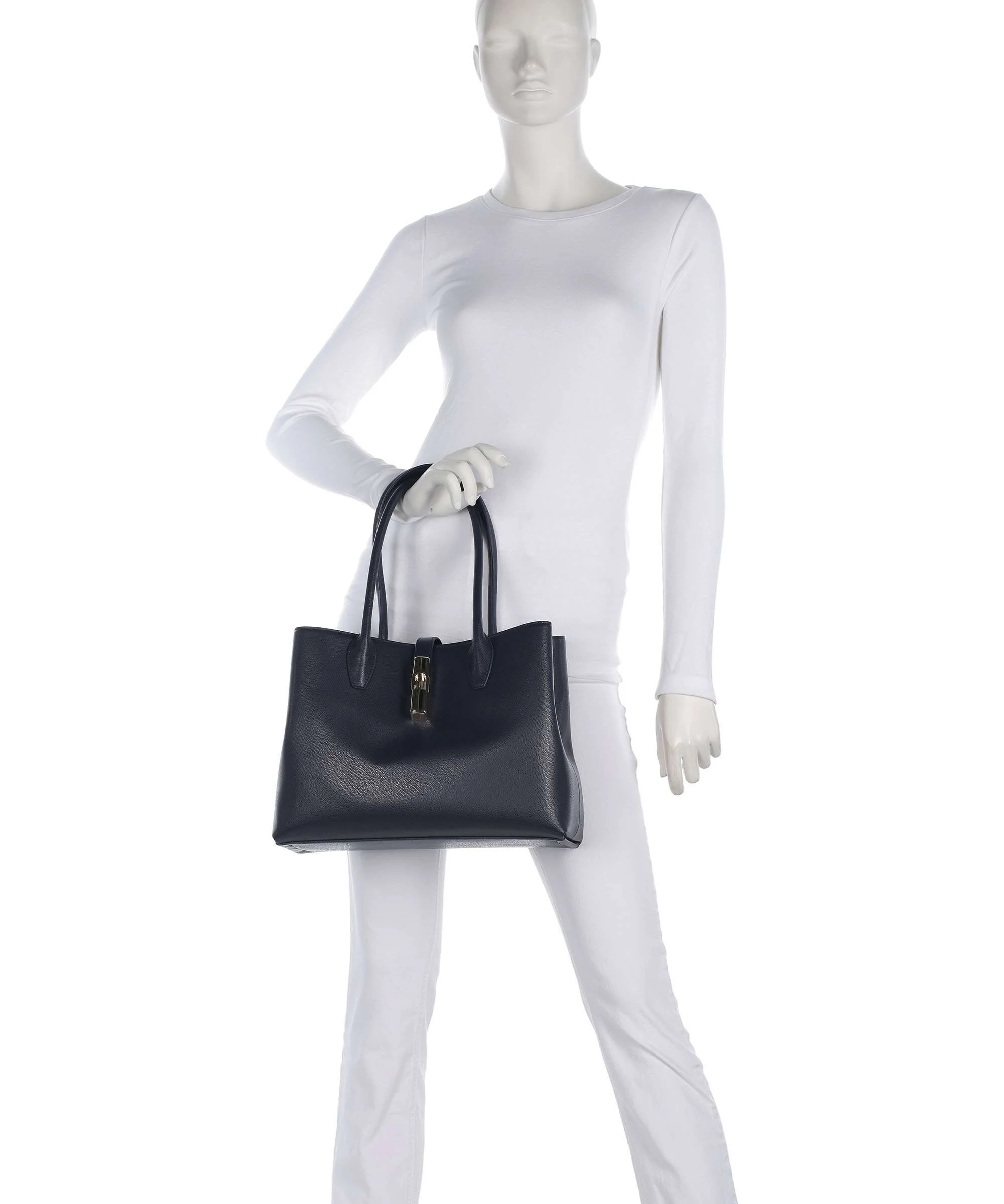 Furla Goccia M Boodschappentas ink blue - Image 3