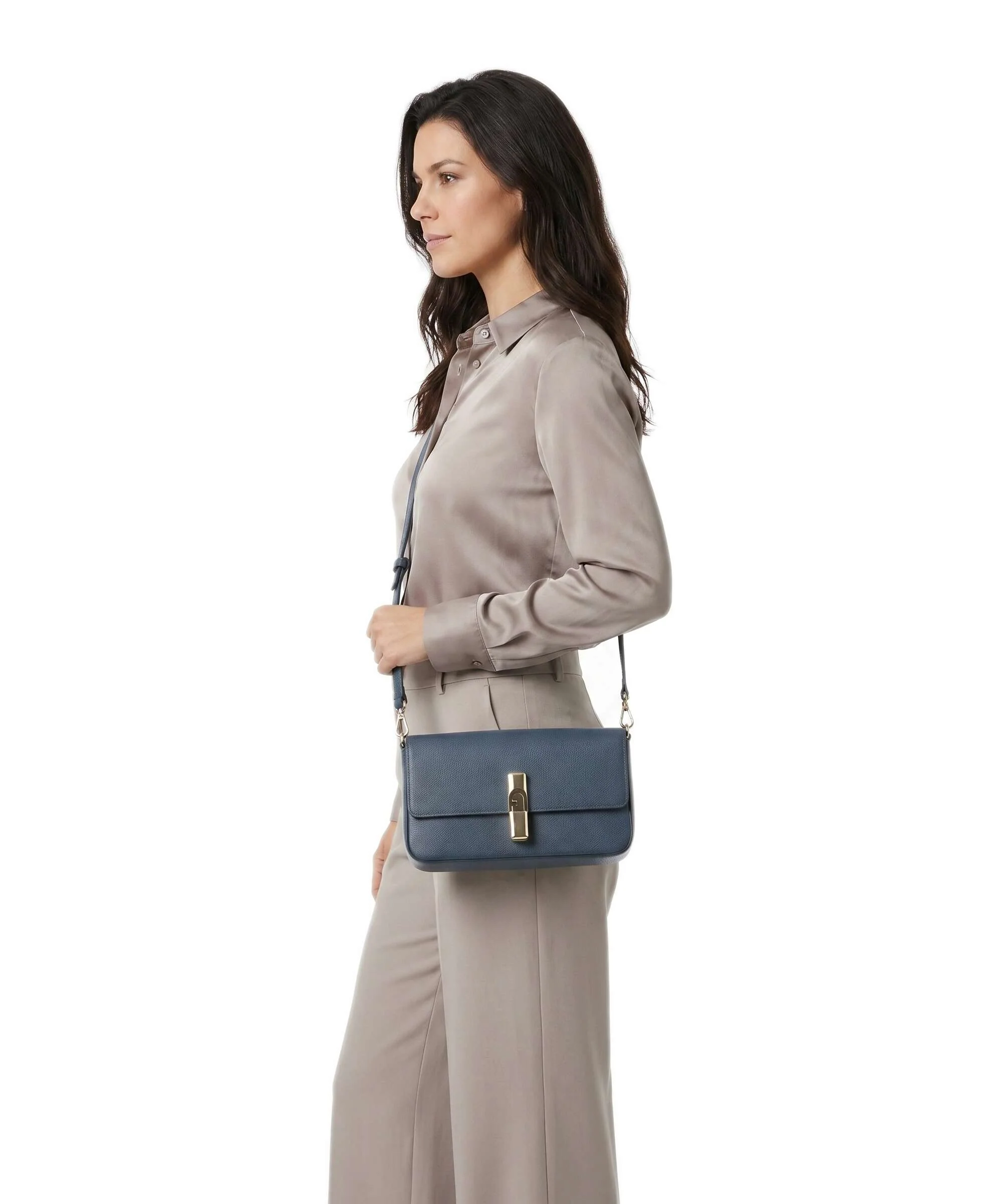Furla Iride S Crossbody tas grigio blu - Image 3