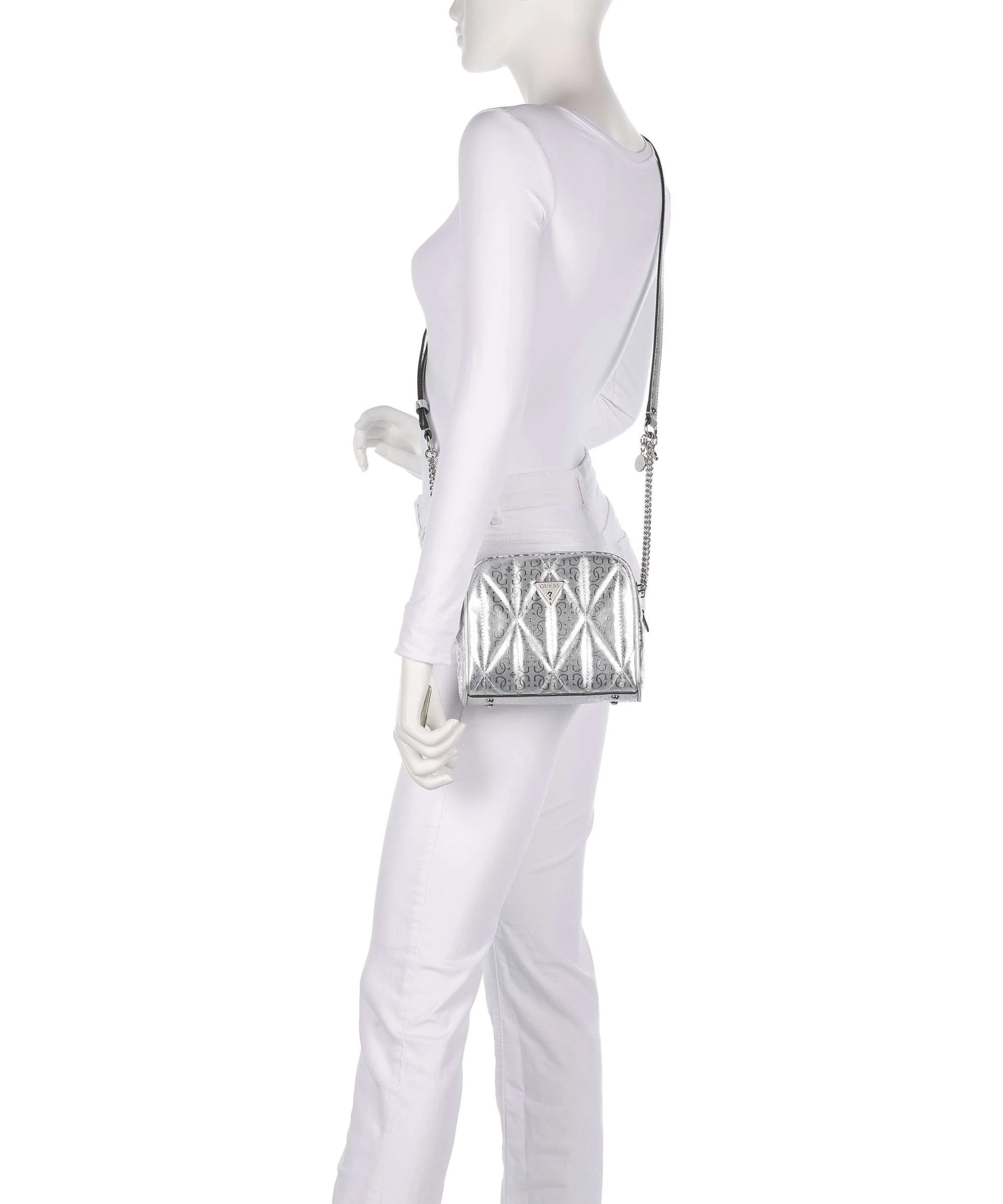 Guess Aldina G-Shine Crossbody tas silver - Image 3