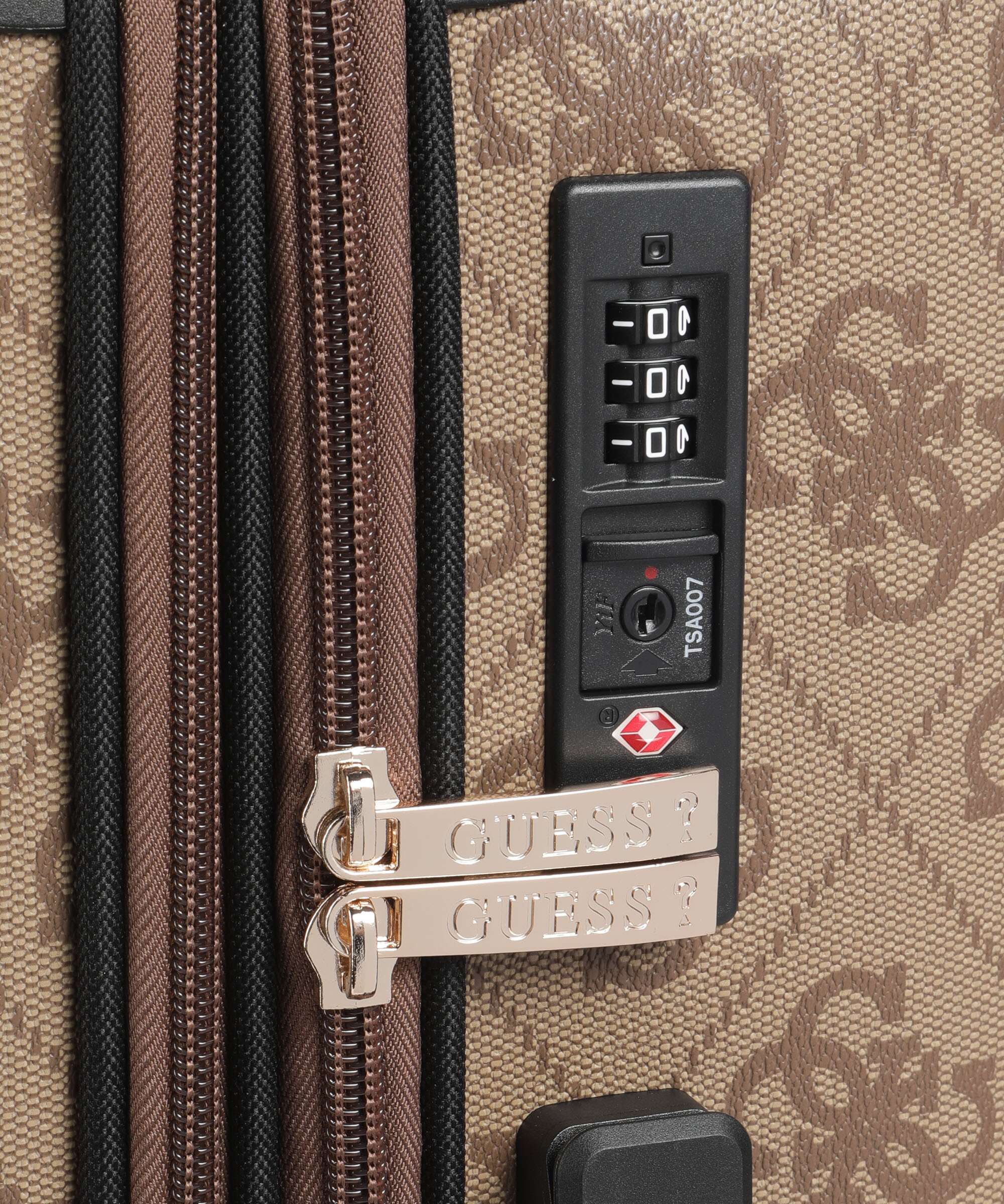 Guess Berta Maxi 4G Trolley (4 wielen) latte logo/brown - Image 3