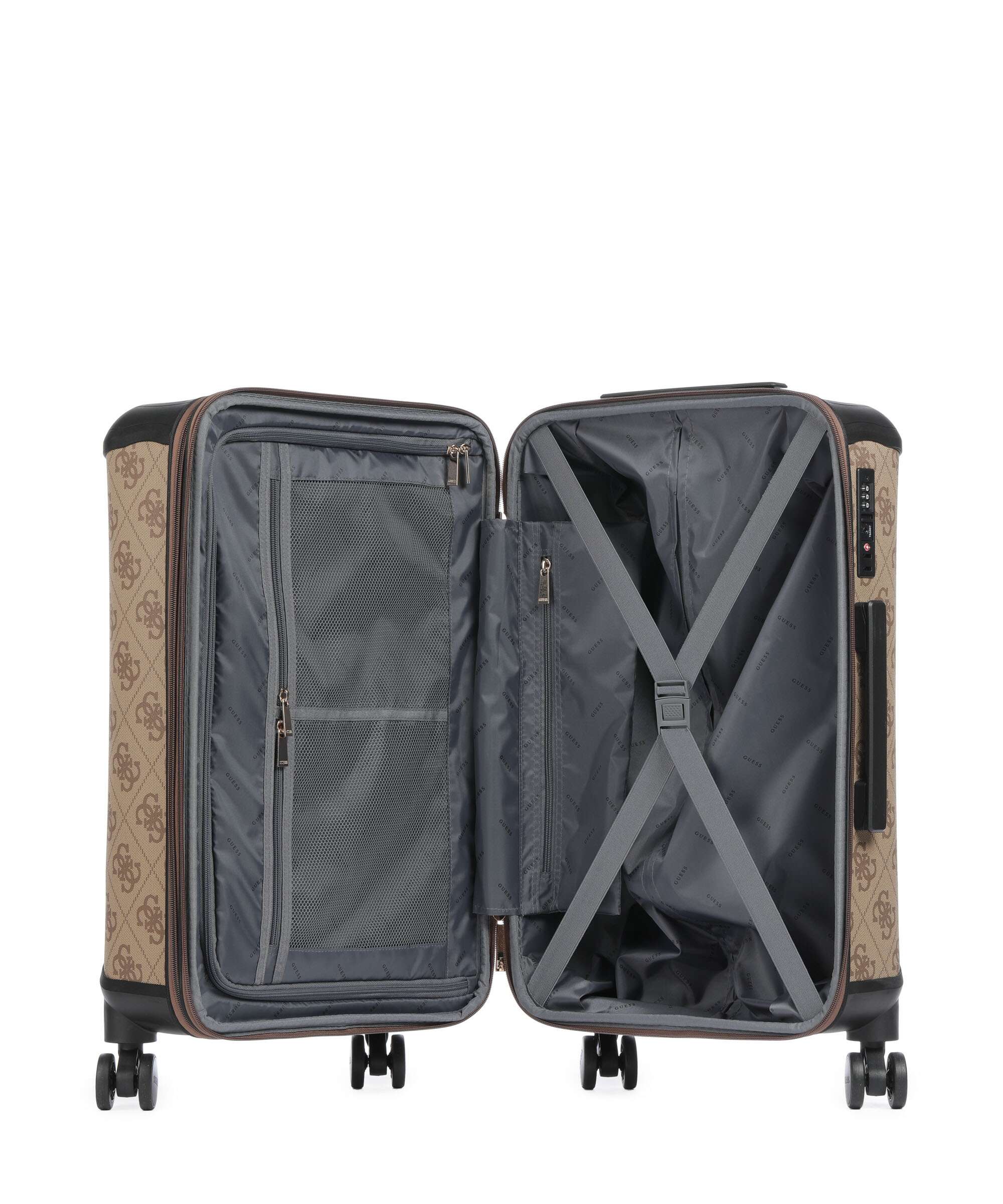 Guess Berta Maxi 4G Trolley (4 wielen) latte logo/brown - Image 6