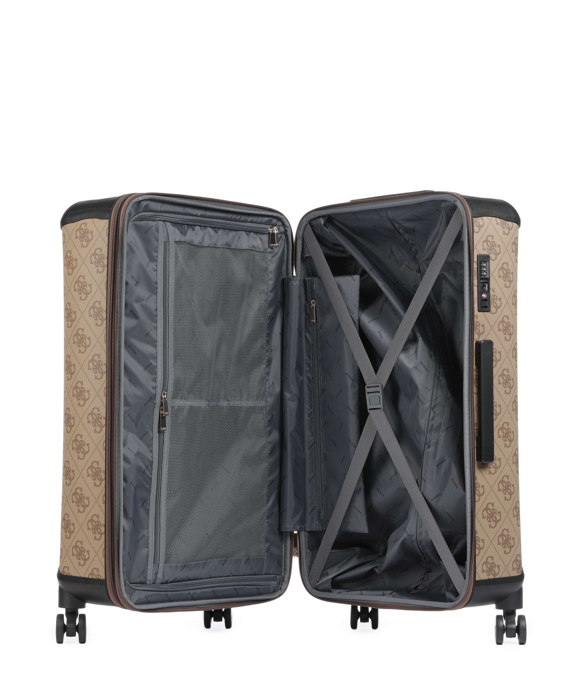 Guess Berta Maxi 4G Trolley (4 wielen) latte logo/brown - Image 6